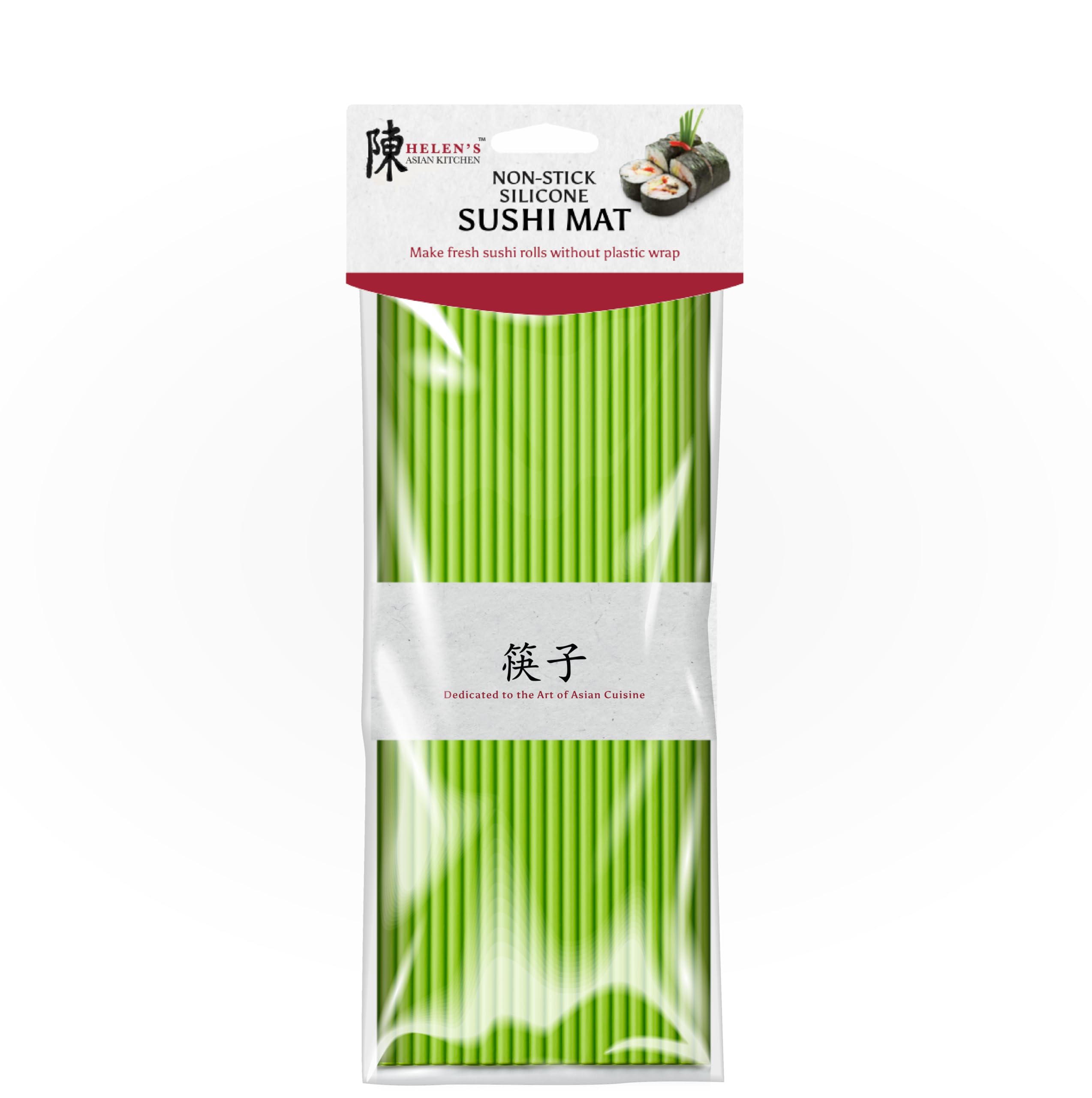 Helen's Asian Kitchen Non-Stick Sushi Rolling Mat, 9" Silicone, Model 97155