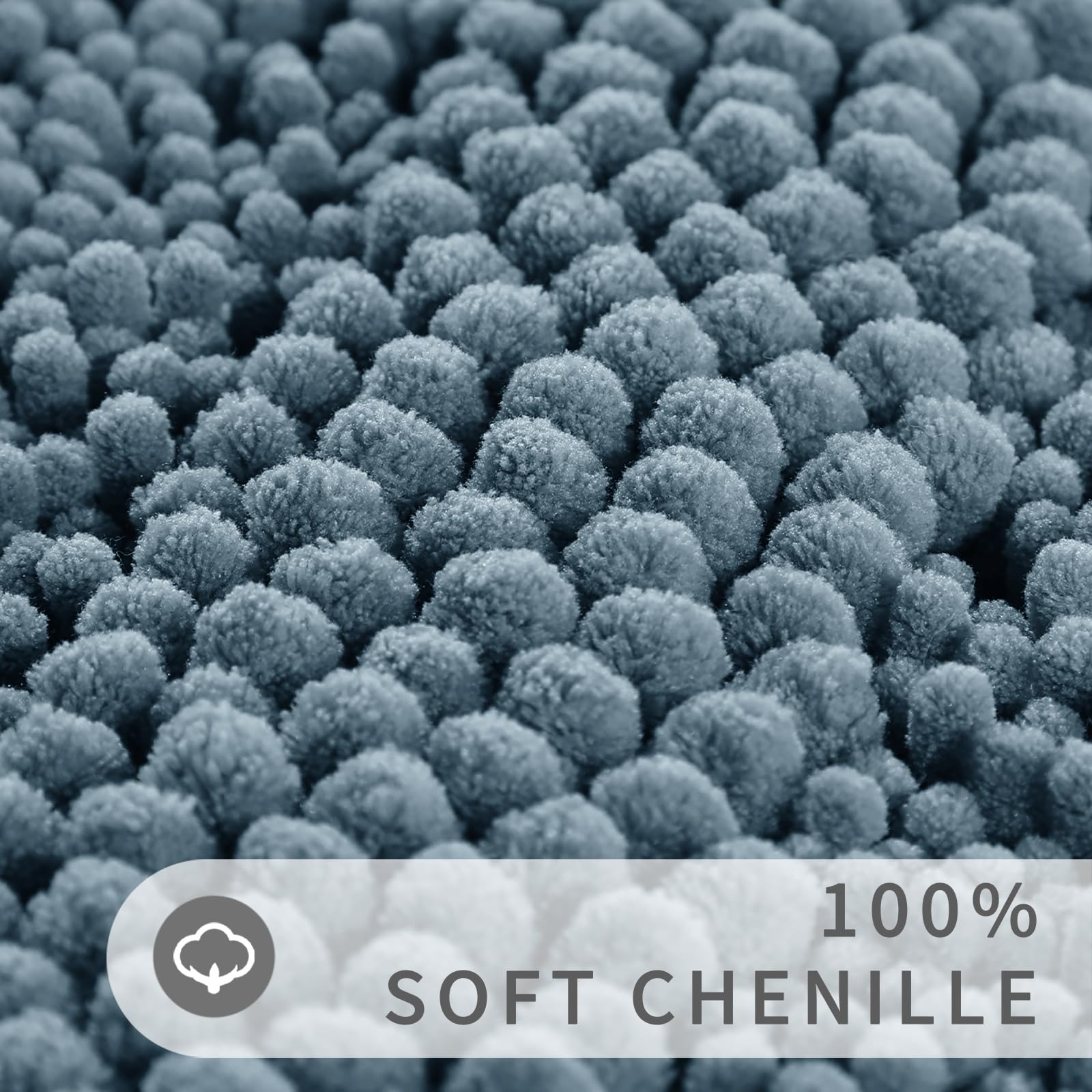 Yimobra Washable Bathroom Rugs Sets 2 Piece, Non Slip Quick Dry Absorbent Bath Mat Set, Chenille Luxury Shower Rugs For Bathroom