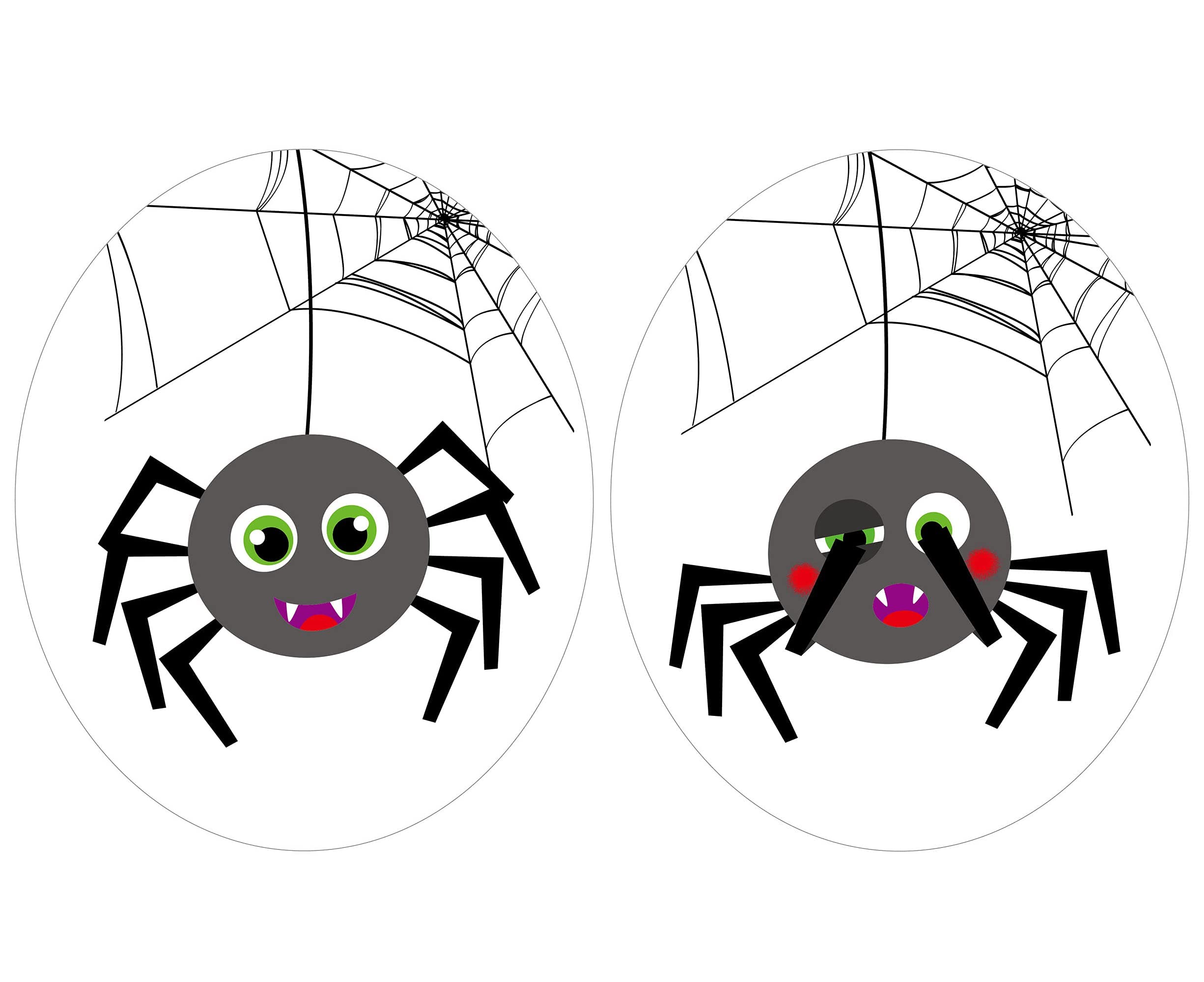 Iconikal 2-Piece Toilet Seat Cling Halloween Decoration Set, Funny Spider
