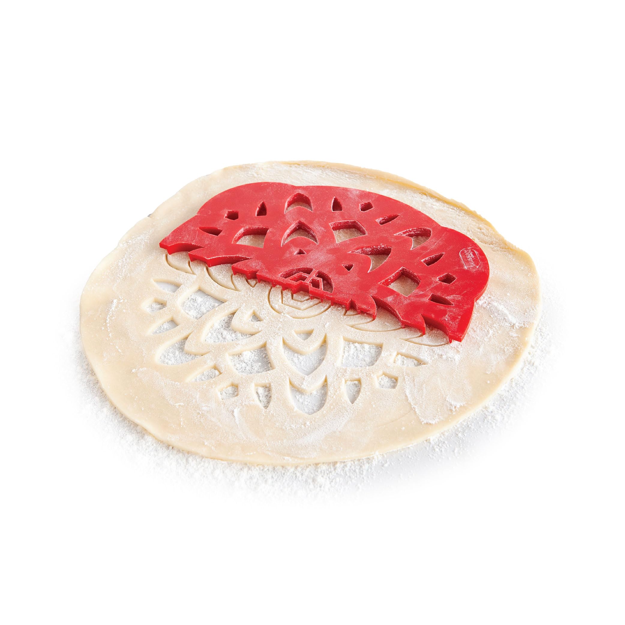 Talisman Designs Pie Top Cutter  10-Inch  Red  Pie Crust Cutter  Pie Decorating Tools  Pie Pastry Baking Accessories  Stencil Crust Cutout