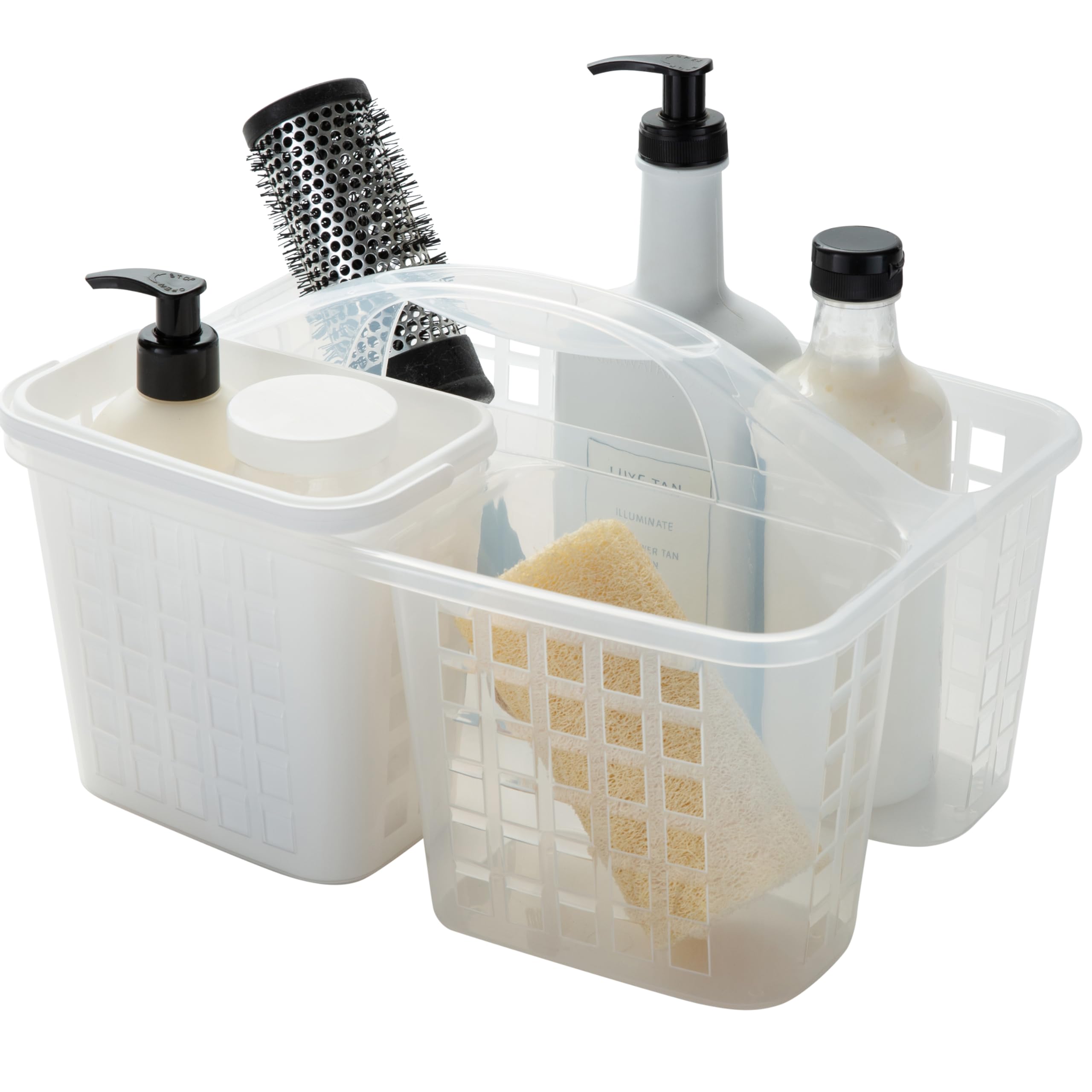 Bath Bliss 2 In 1 Portable, Bathroom Shower Caddy For Shampoo, Conditioner, Soap, And Cosmetics, In Bath Tote