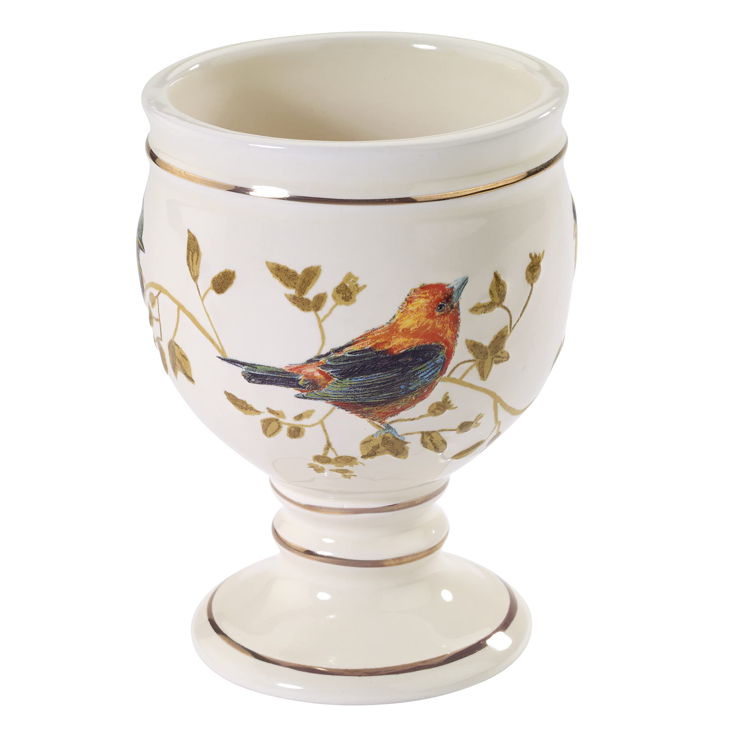 Avanti Linens - Tumbler, Durable Countertop Organizer, Nature Inspired Bathroom Accessories (Gilded Birds Collection)