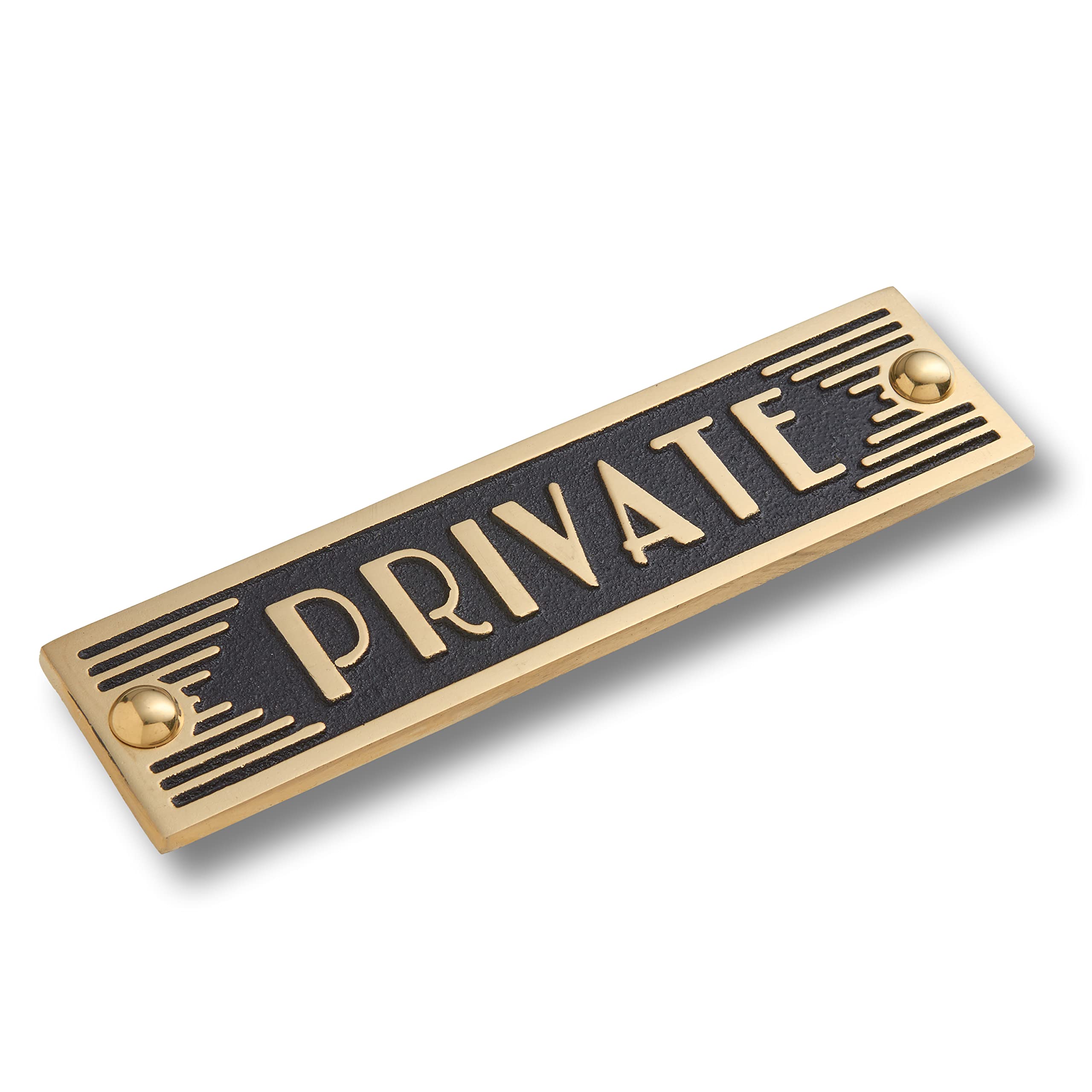 The Metal Foundry Private Metal Door Sign. Art Deco Style Home D  cor Accessories Door Or Wall Brass Plaque. Handmade in England