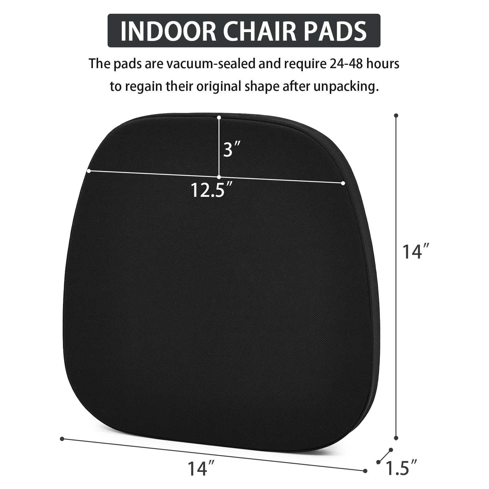 Baibu 14In Metal Chair Cushion With Ties, Set Of 4 Non-Slip Metal Dining Chair Pads Kitchen Seat Cushions With Machine Washable