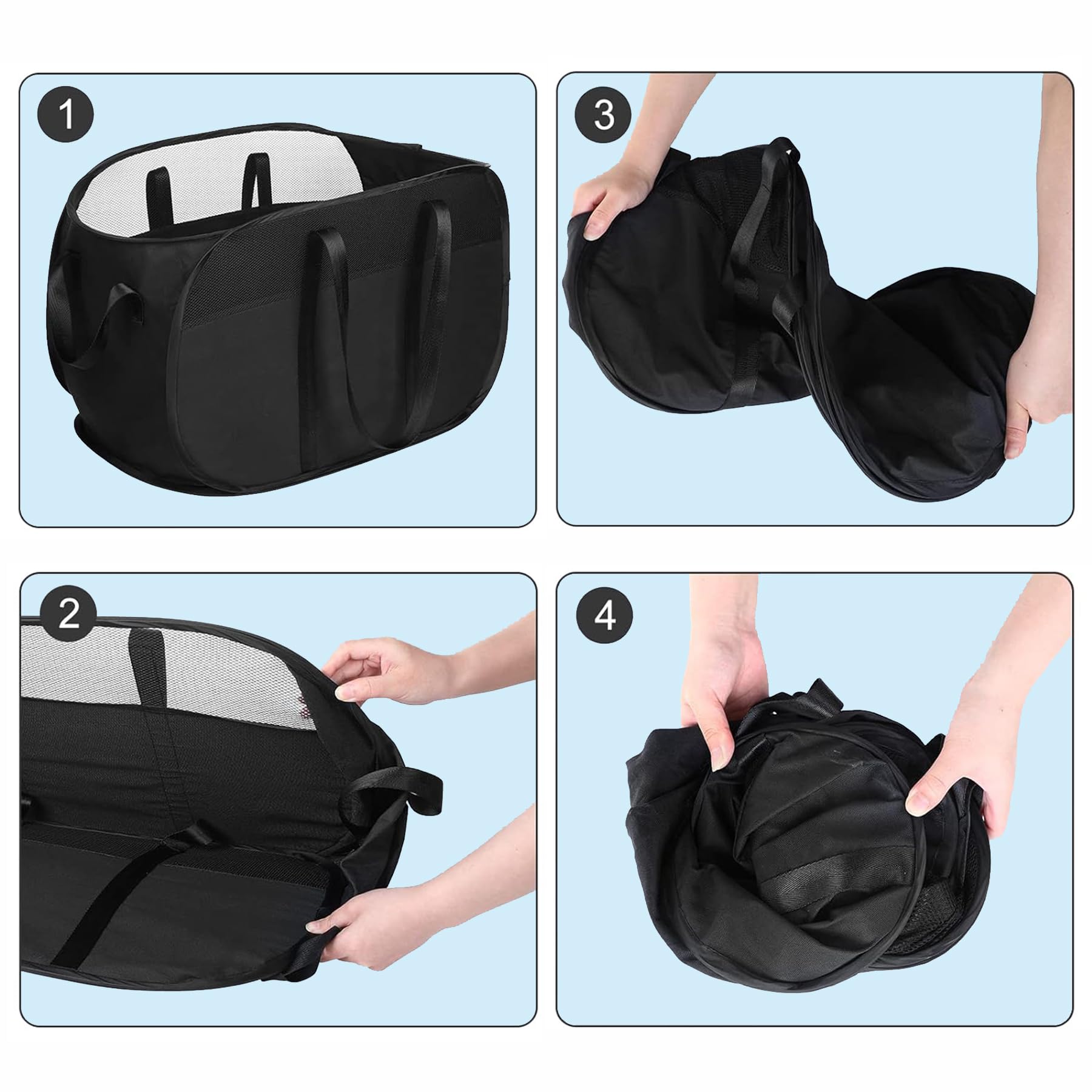 Collapsible Laundry Baskets, Pop Up Laundry Baskets With Reinforced Handles, Lightweight Foldable Laundry Basket For Laundryroom