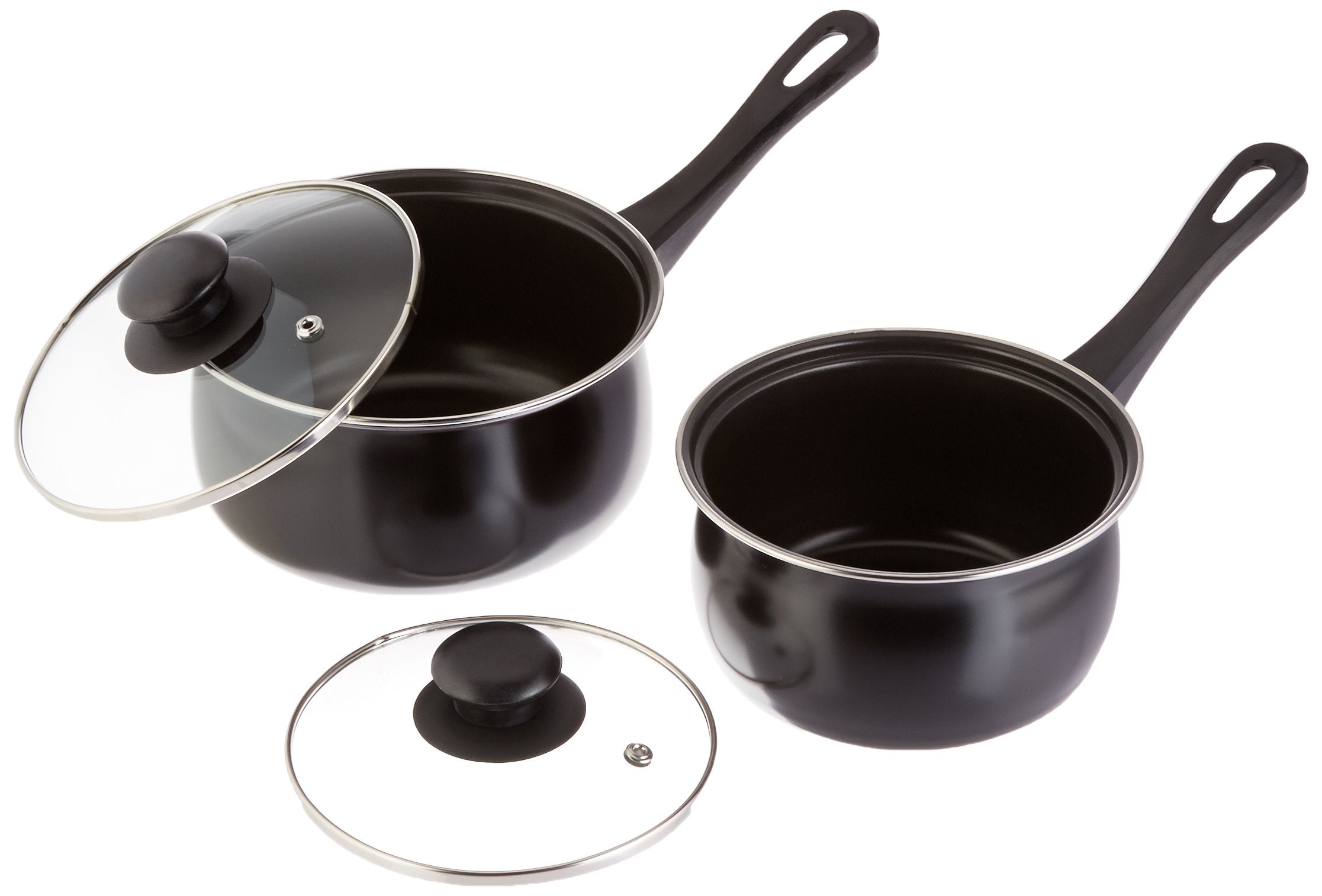 Gibson Home Chef Du Jour 7-Piece Cookware Set, Black (93586675M)