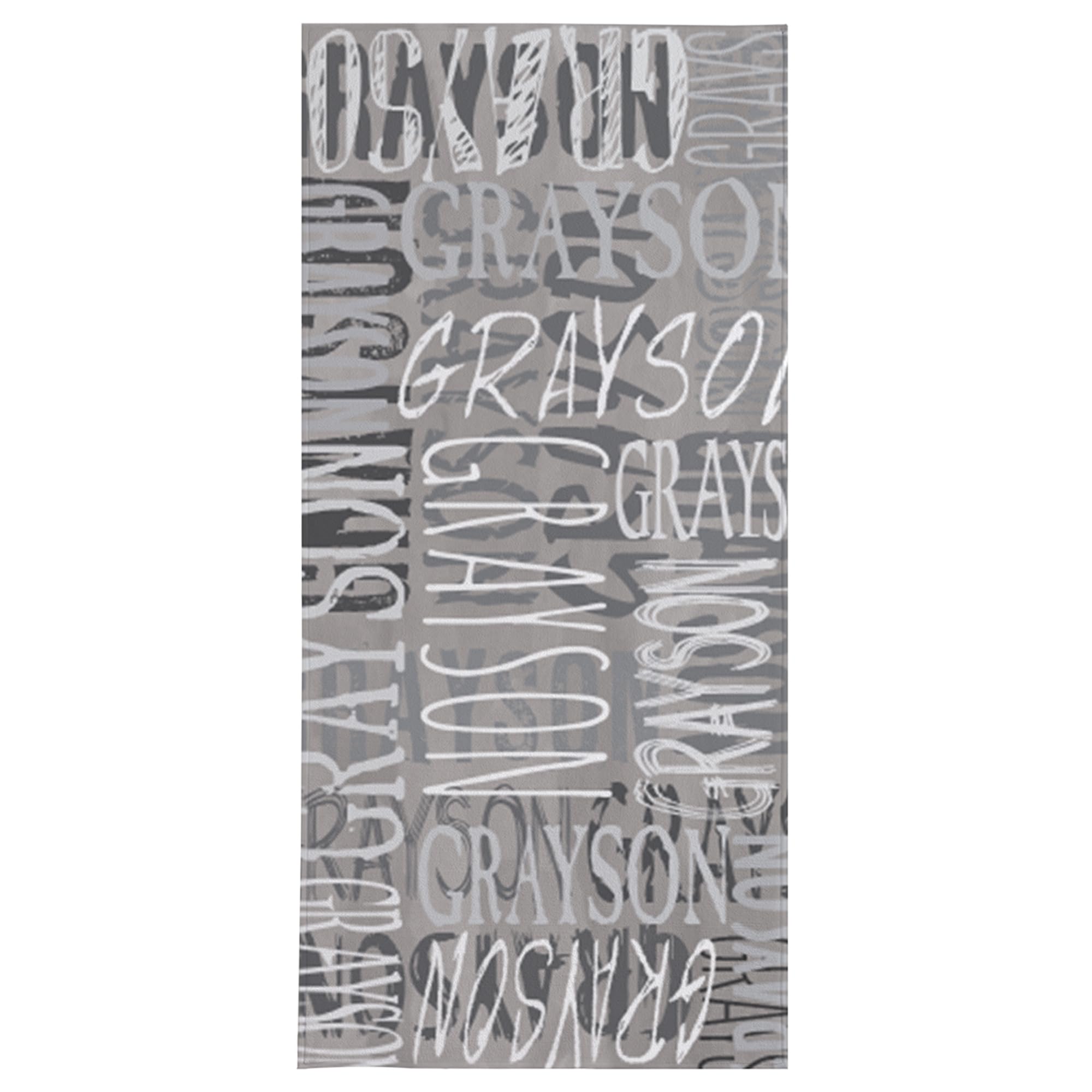 Let'S Make Memories Personalized Beach Towel - Custom Cotton/Poly Blend Pool Towel - Gray - Personalize With Your Name - Oversiz