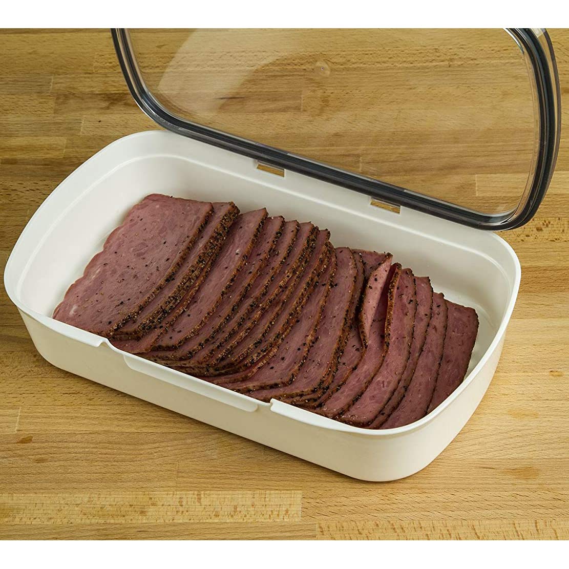 Prepworks Deli Prokeeper Air Tight Silicone Sealed Food Storage Container With Clear Dry Erase Compatible Lid, 11.75 Inches Long