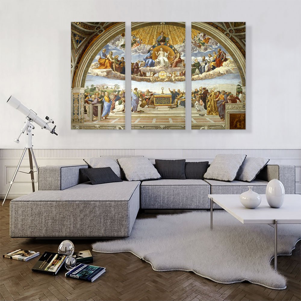 Artcanvas Disputation Of The Holy Sacrament 1510 Canvas Art Print Stretched Framed Painting Picture Poster Giclee Wall Decor By