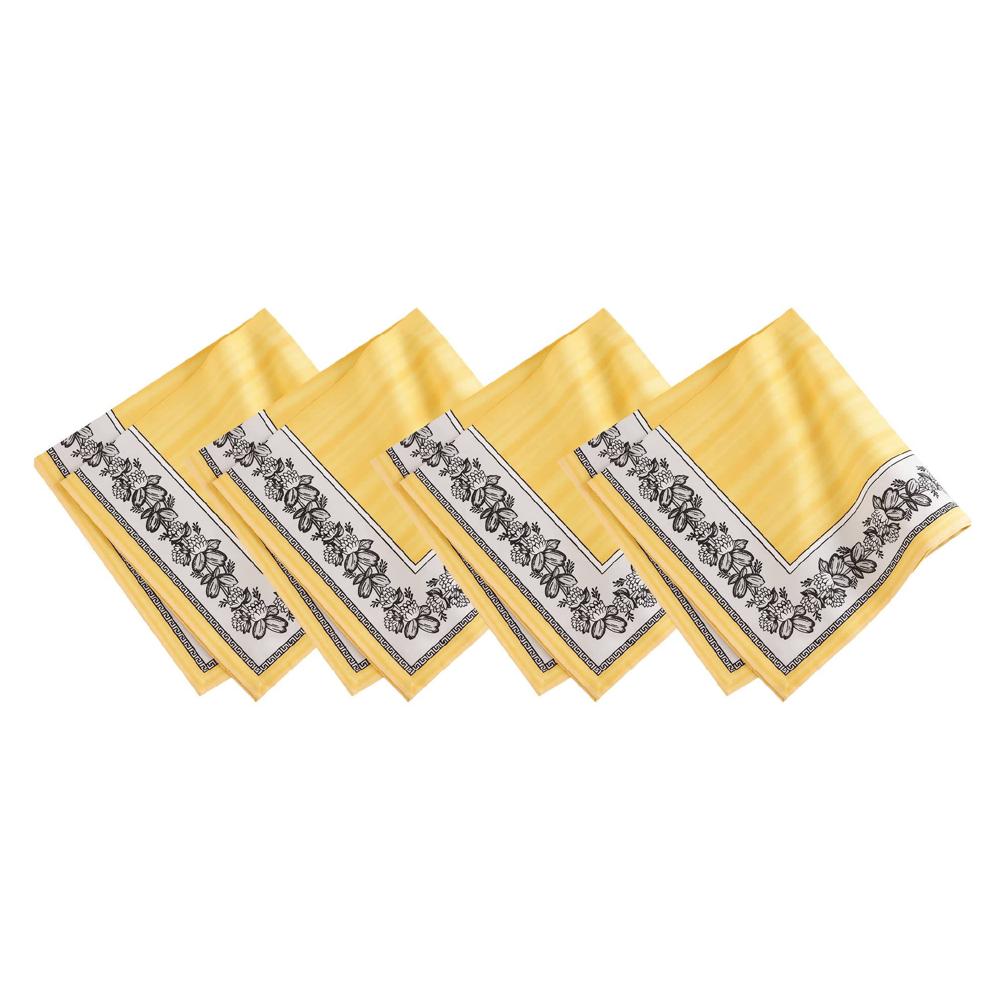 Villeroy And Boch Audun Oversized Cotton Fabric Napkins, 21 Inches By 21 Inches, Set Of 4