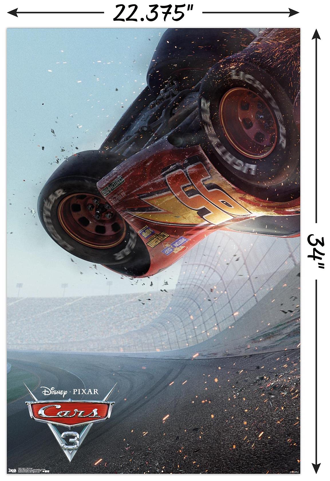 Trends International Disney Pixar Cars 3 - One Sheet Wall Poster, 22.375'' X 34'', Unframed Version