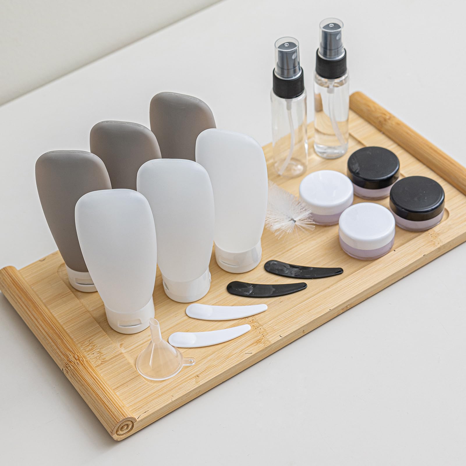 Dewsensi 20 Pack Travel Bottles Set For Toiletries Tsa Approved Leak Proof Travel Size Containers Kit Portable Refillable Travel