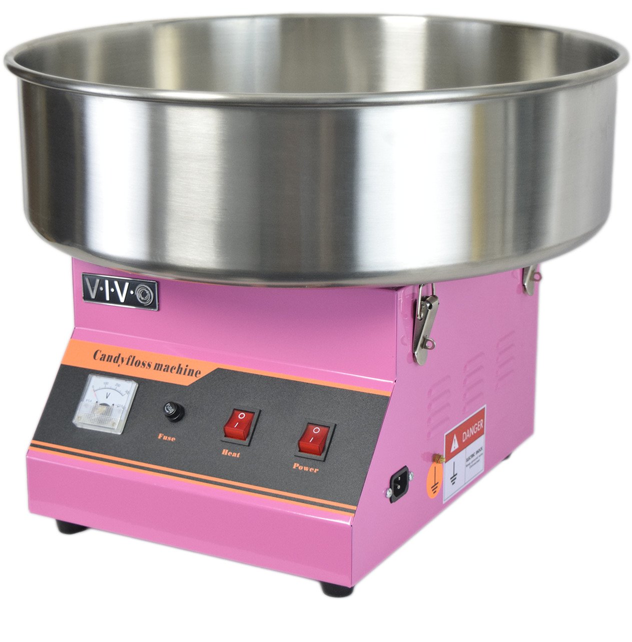 Vivo Pink Electric Commercial Cotton Candy Machine, Candy Floss Maker Candy-V001