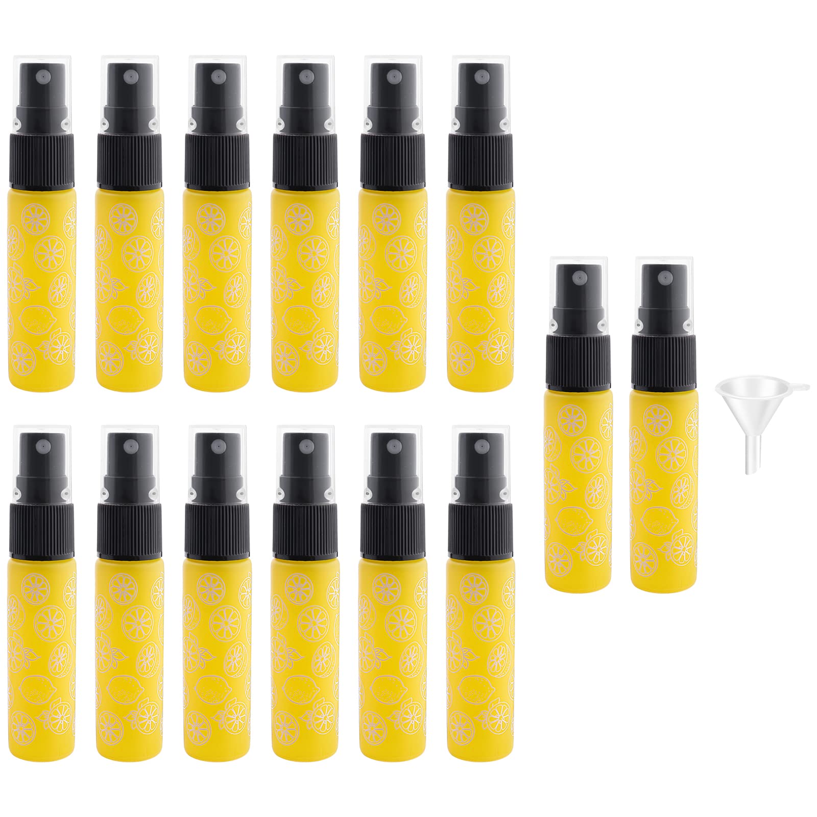 Newzoll 14 Pack 10ml Small Glass Spray Bottles, Travel Size Mini Empty Refillable Atomizer, Leak Proof Mister for Water, Essenti