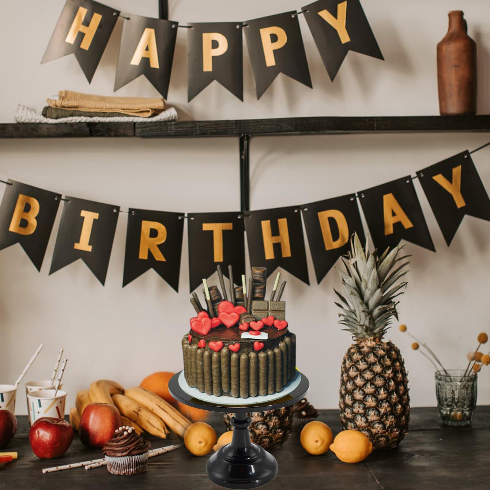 Kentli 10 Inch Adjustable Height Grand Baker Cake Stand Wedding Cake Tools Fondant Cake Display Accessory For Party Bakeware (Bl