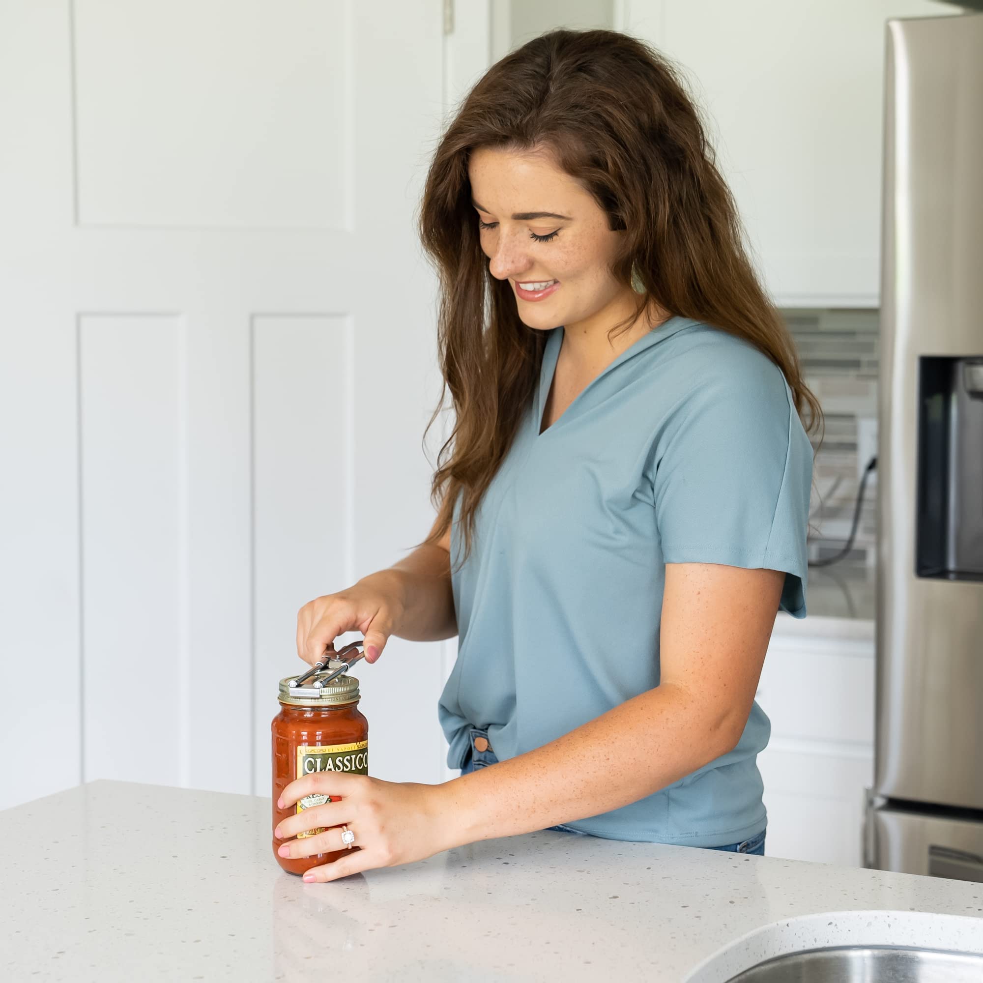 Oleex Jar Opener For Weak Hands With Keychain Bottle Cap Opener. Easy Jar Opener For Seniors With Arthritis Or Kids Jar Openers.
