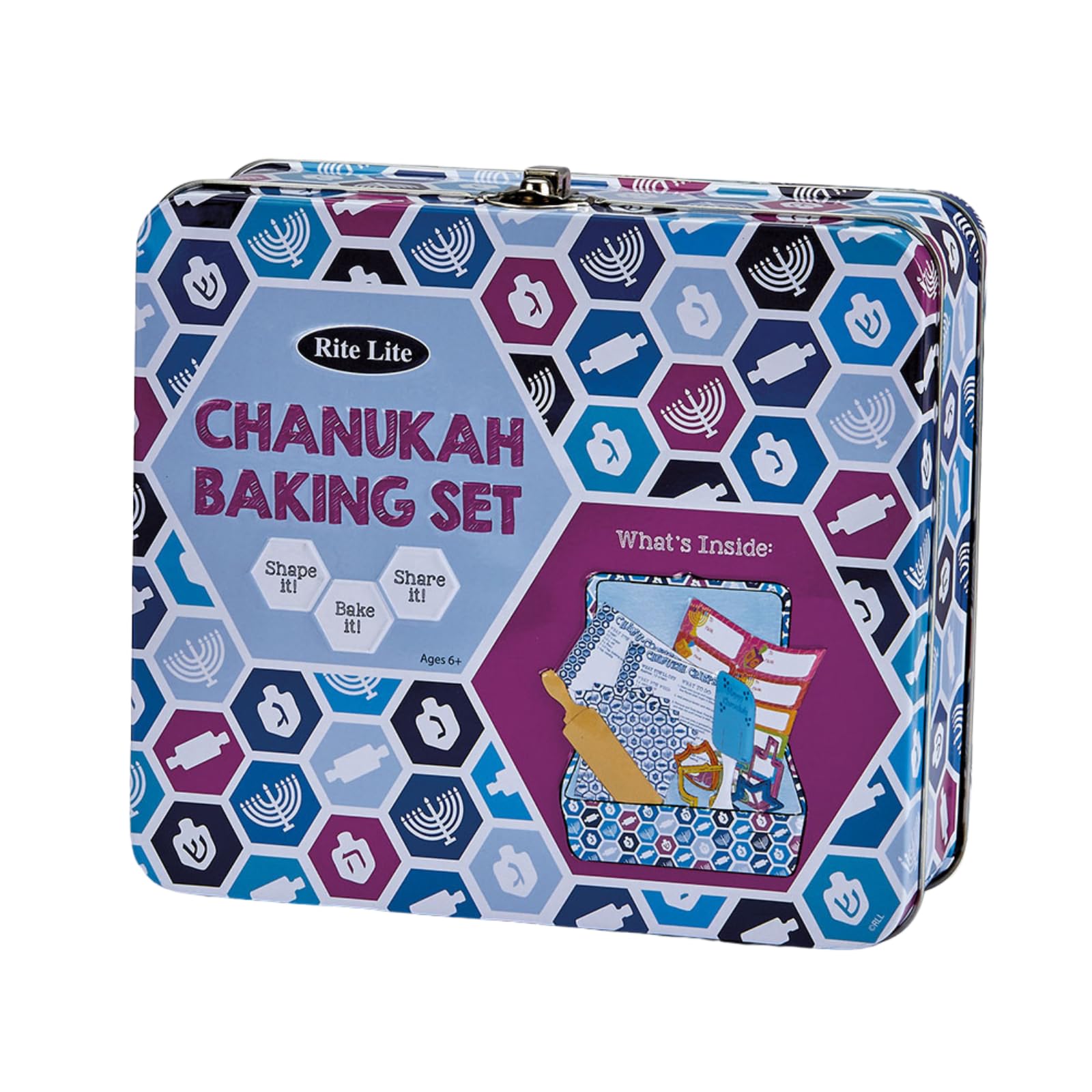Rite Lite Chanukah Baking Set In Collectible Tin Hannukah