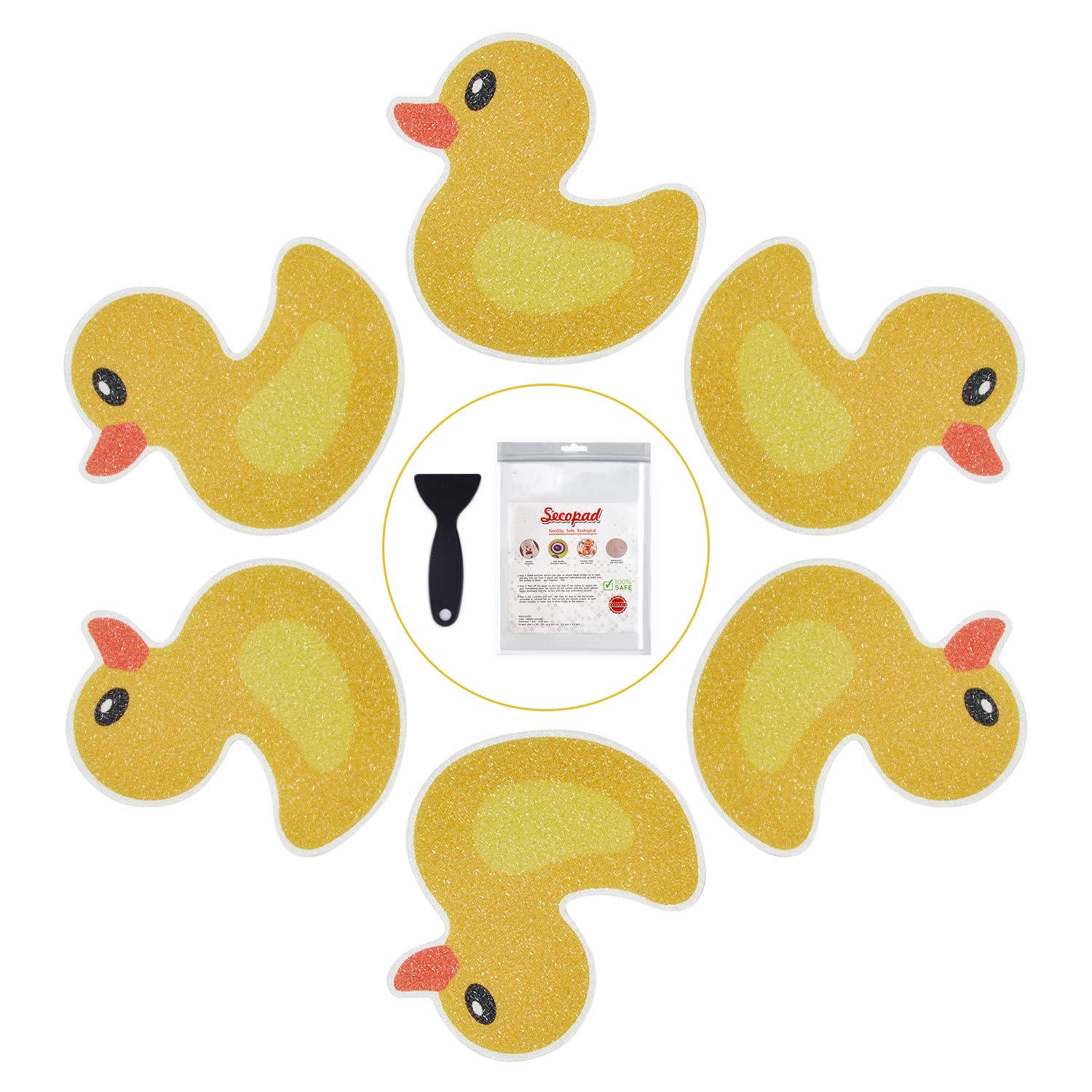 Secopad Original 20 Pcs Non Slip Bathtub Stickers, Adhesive Kids Anti Slip Decal Threads For Shower And Bath Tub With Premium Sc