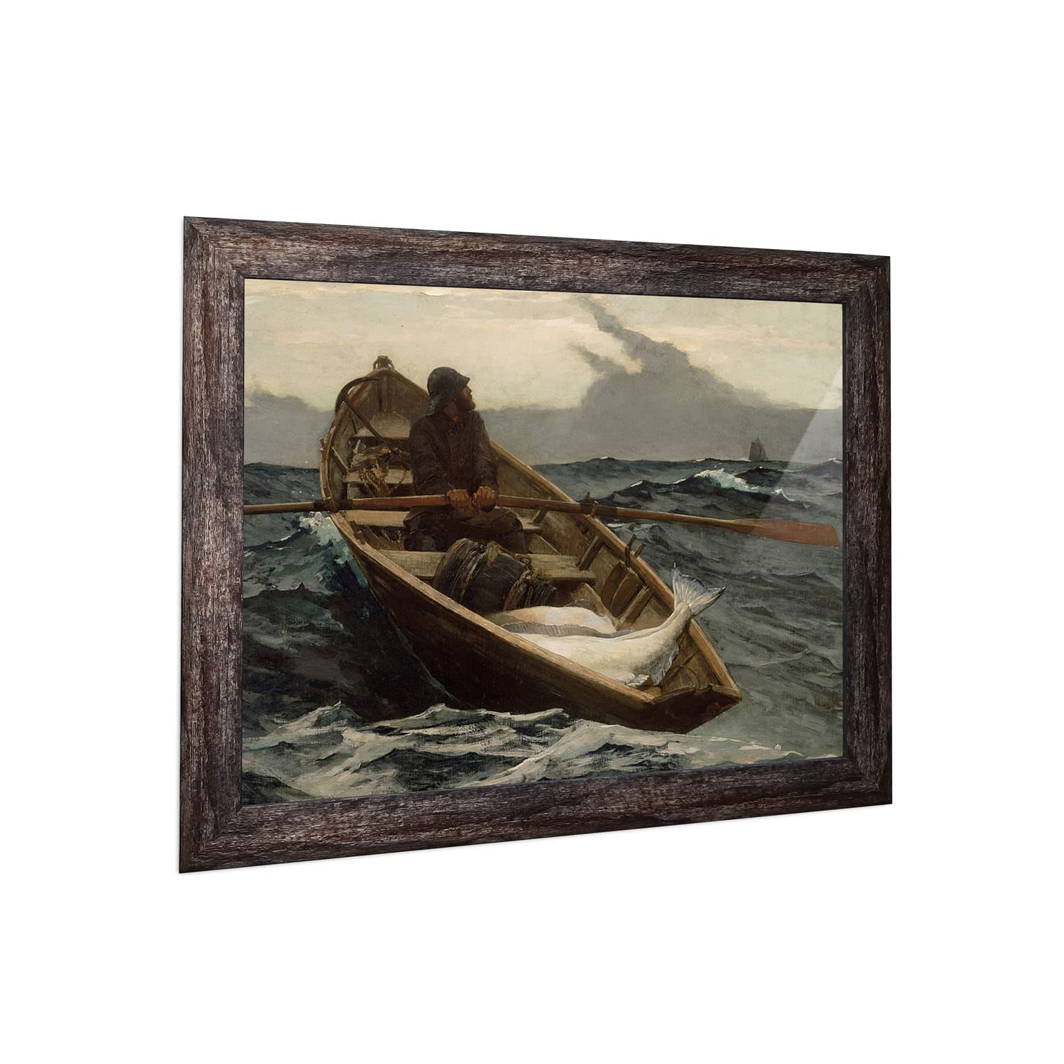 Fog Warning Winslow Homer, World Famous Wall Art Collection, Framed Prints For Living Room Or Kitchen, 2469Bw