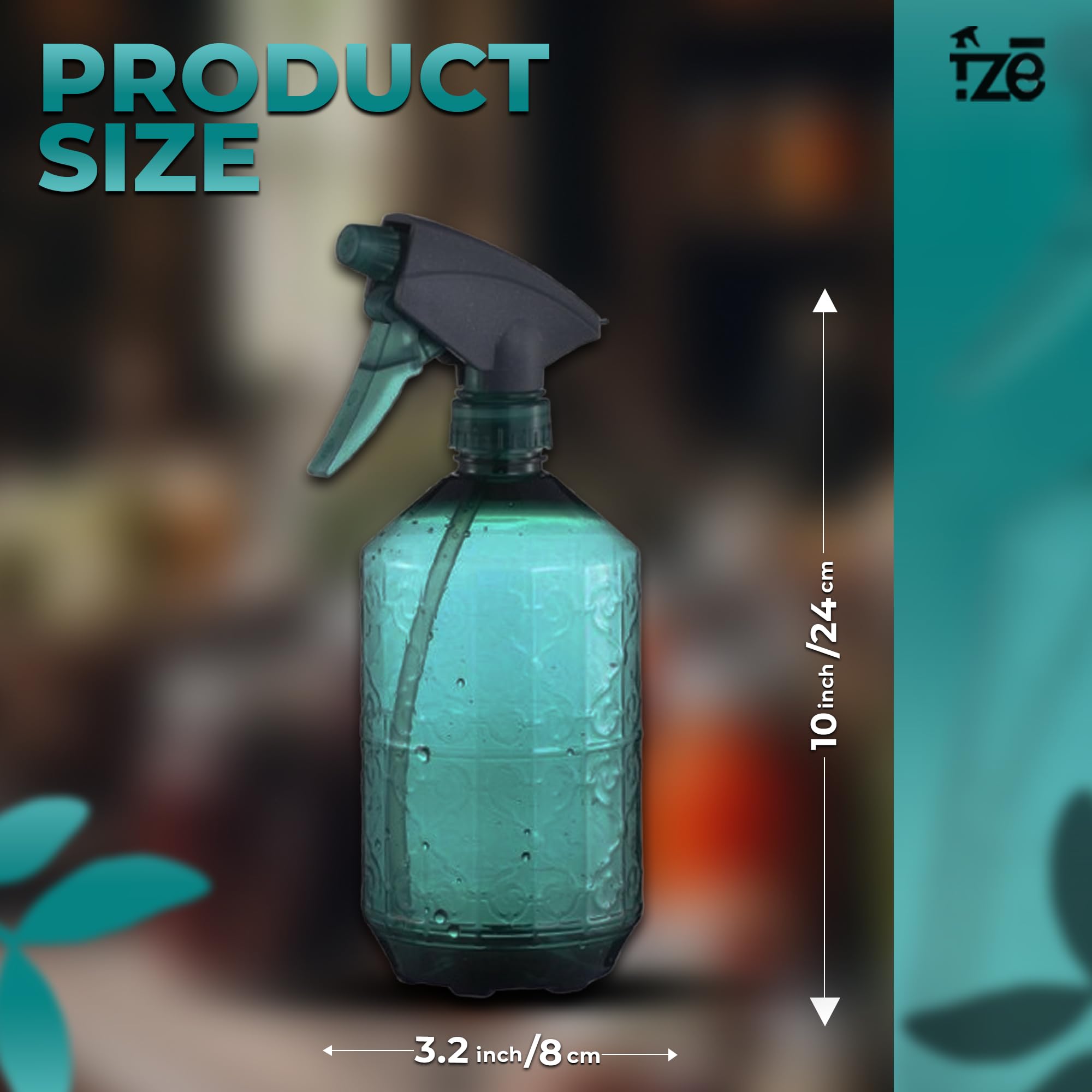 Fze Spray Bottles Pack Of 2, 25 Oz/750Ml Water Spray Bottle For Hair With Adjustable Nozzle, Empty Spray Bottle For Cleaning Als
