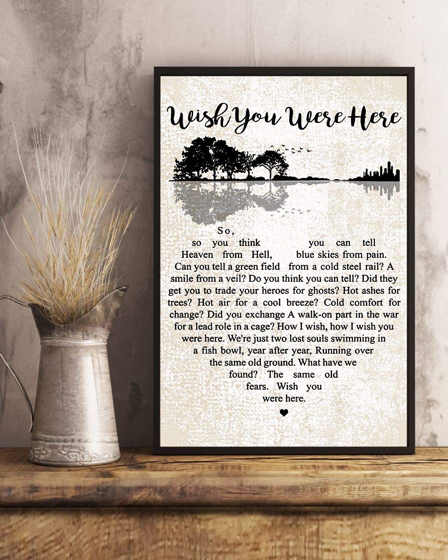 Mattata Wish You Were Here Lyrics Poster Print (16'' X 24'')