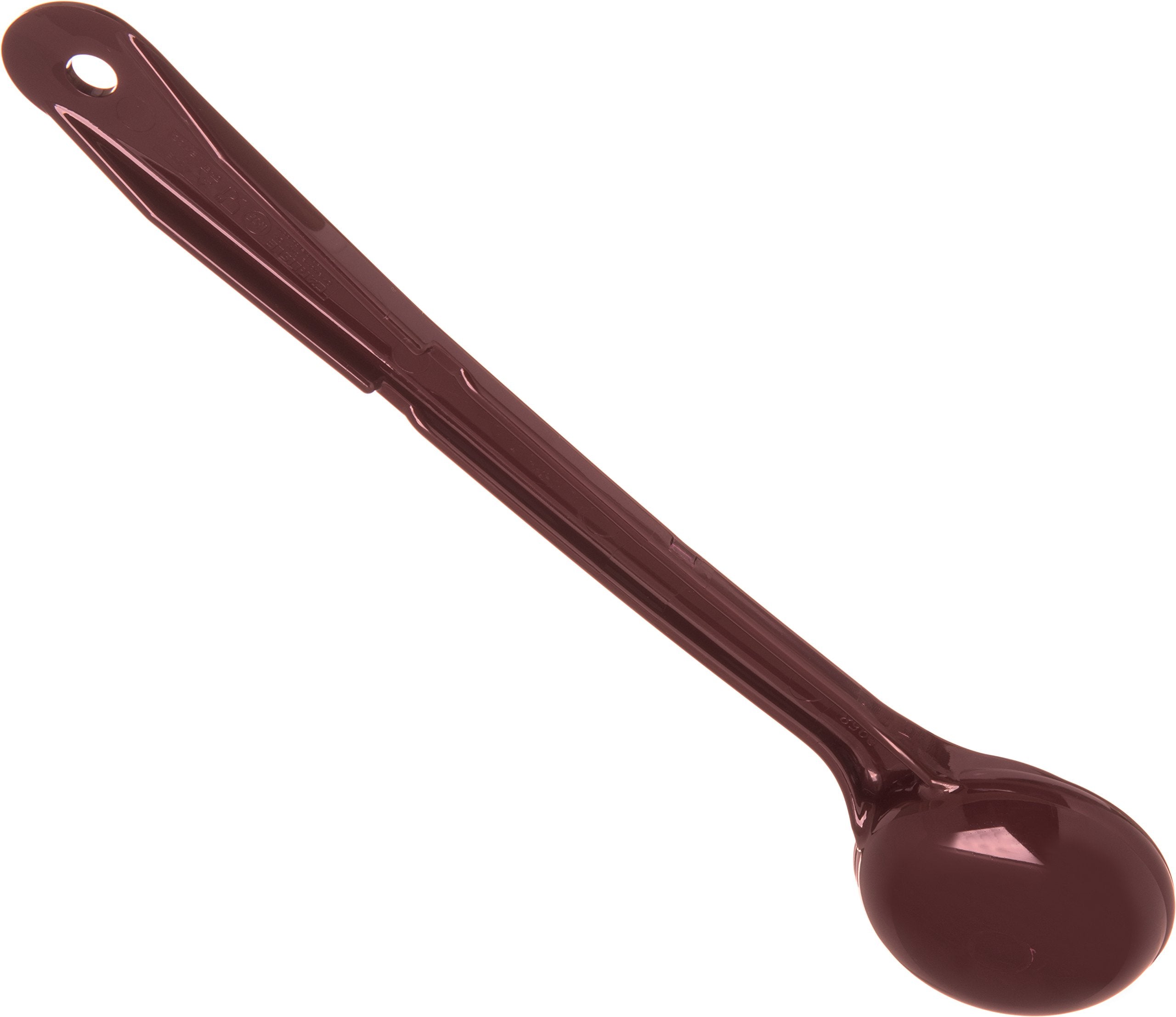 Carlisle Foodservice Products 395801 Solid Long Handle Portion Control Spoon, 1.5 Oz, Reddish Brown