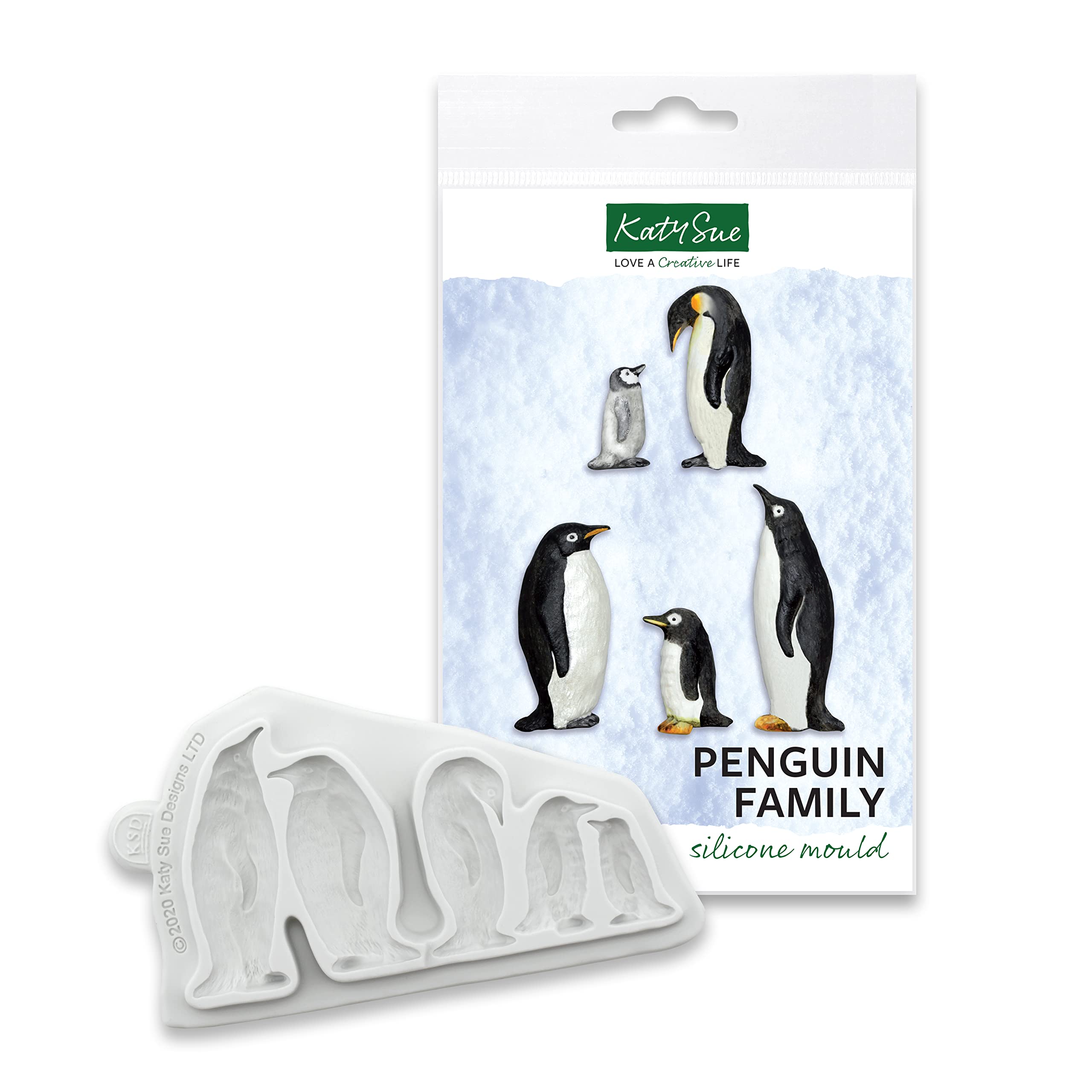 Katy Sue Penguin Family Silicone Mold For Cake Decorating & Crafts