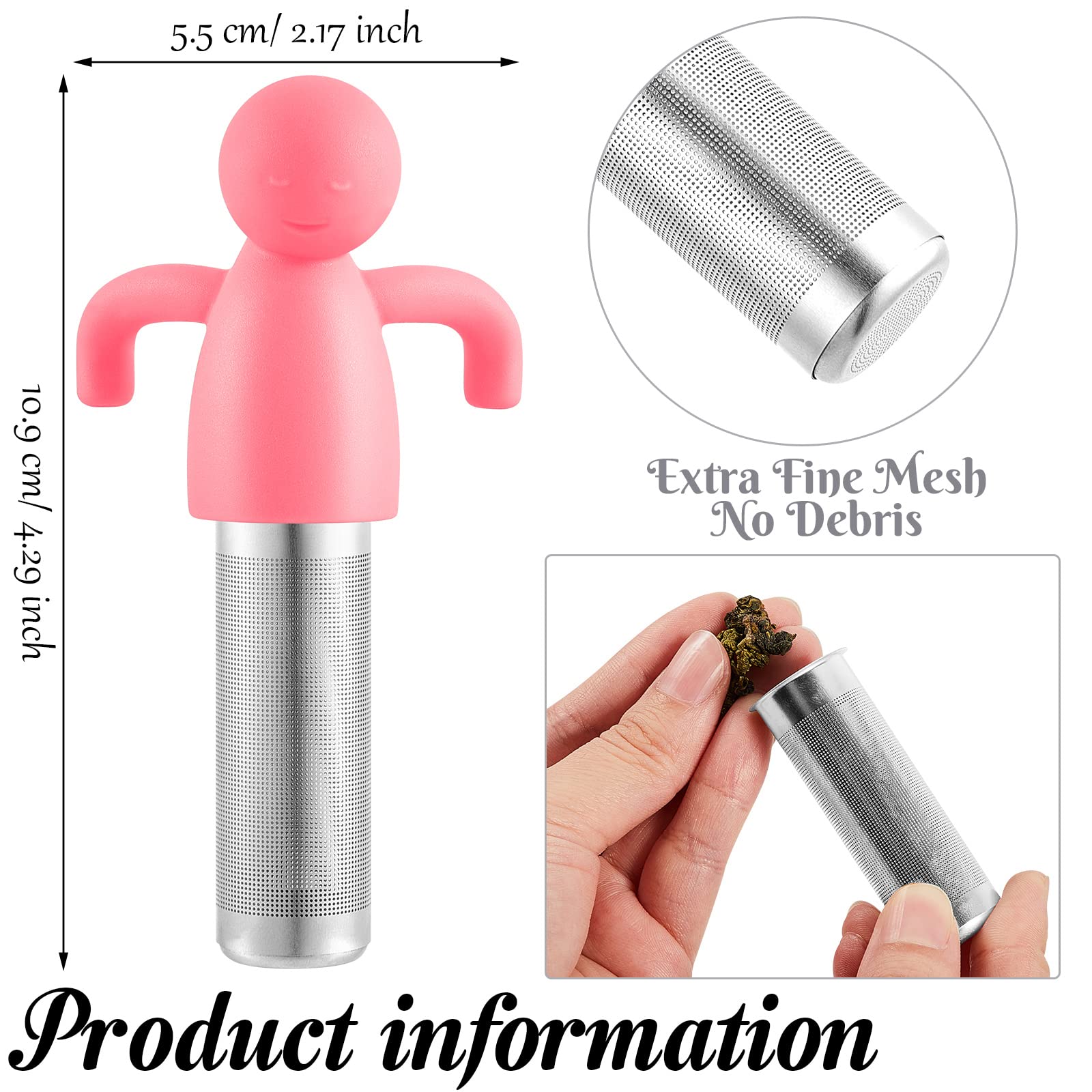 2 Pieces Tea Infuser For Loose Tea Cute Fine Mesh Tea Strainer Stainless Steel Tea Filter Ball Tea Diffuser Steeper For Teacups