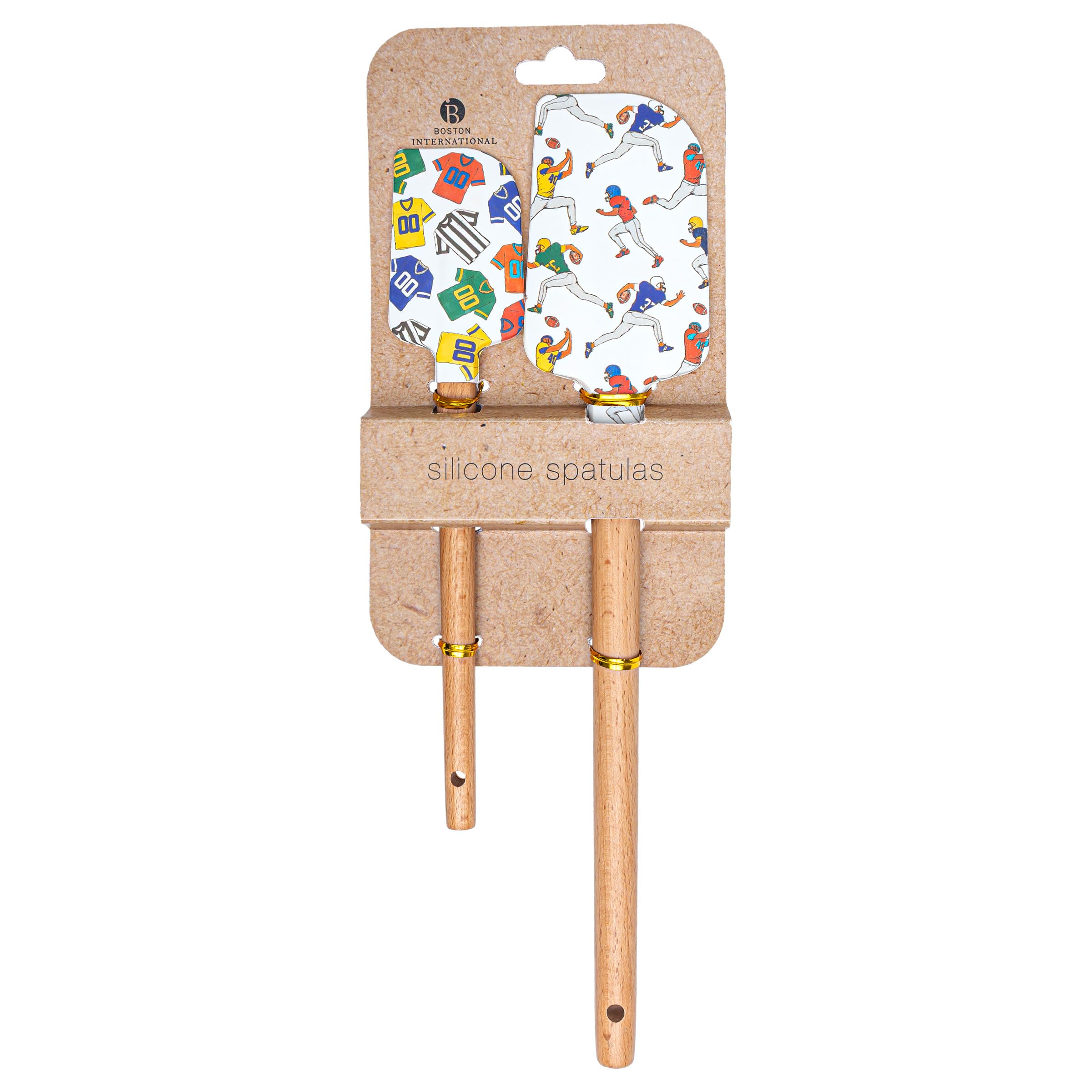 Silicone Spatula Set, Large 12.75/Small 9, Football
