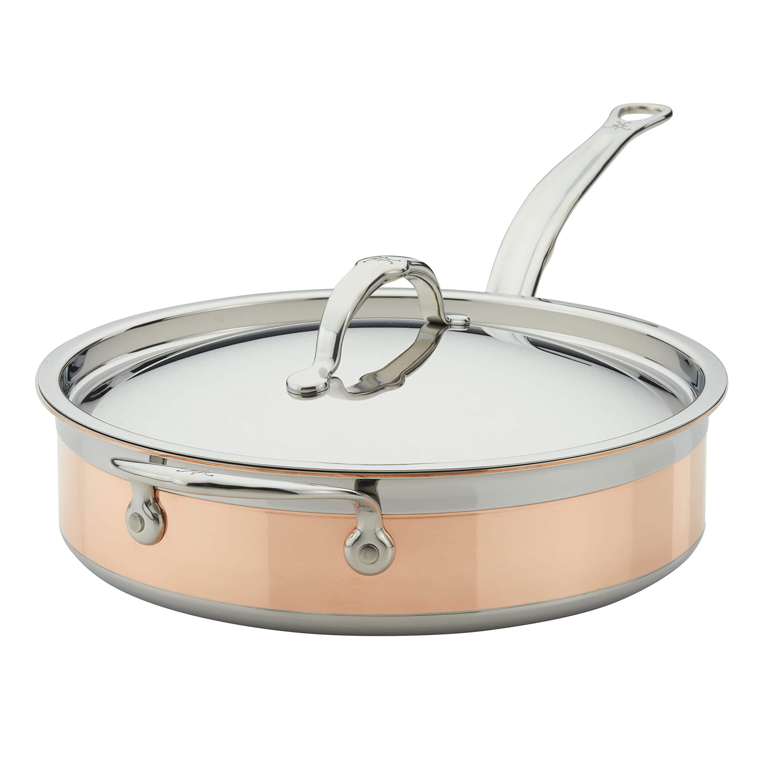 Hestan - CopperBond Collection - 100% Pure Copper Saut   Pan, Induction Cooktop Compatible, 3.5 Quart