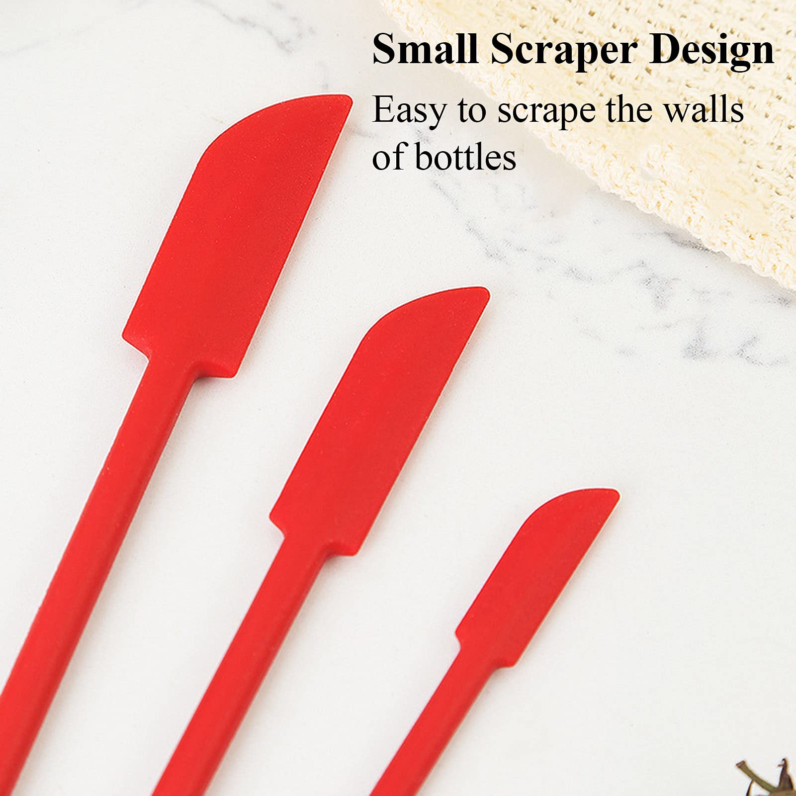 Mini Spatula Silicone, 6 Pcs Jar Spatula Small Spatulas, Reusable Double-Ended Tiny Silicone Spoon Spatula For Kitchen And Beaut