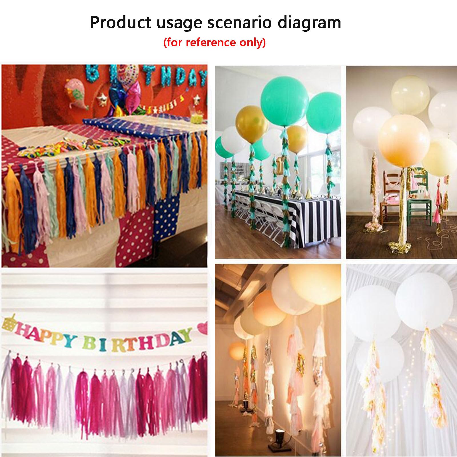 We Moment Gender Reveal Tissue Paper Tassel Banner for Wedding,Birthday,Baby Shower Party Decorations,DIY Kits,Pink,Blue,Silver,
