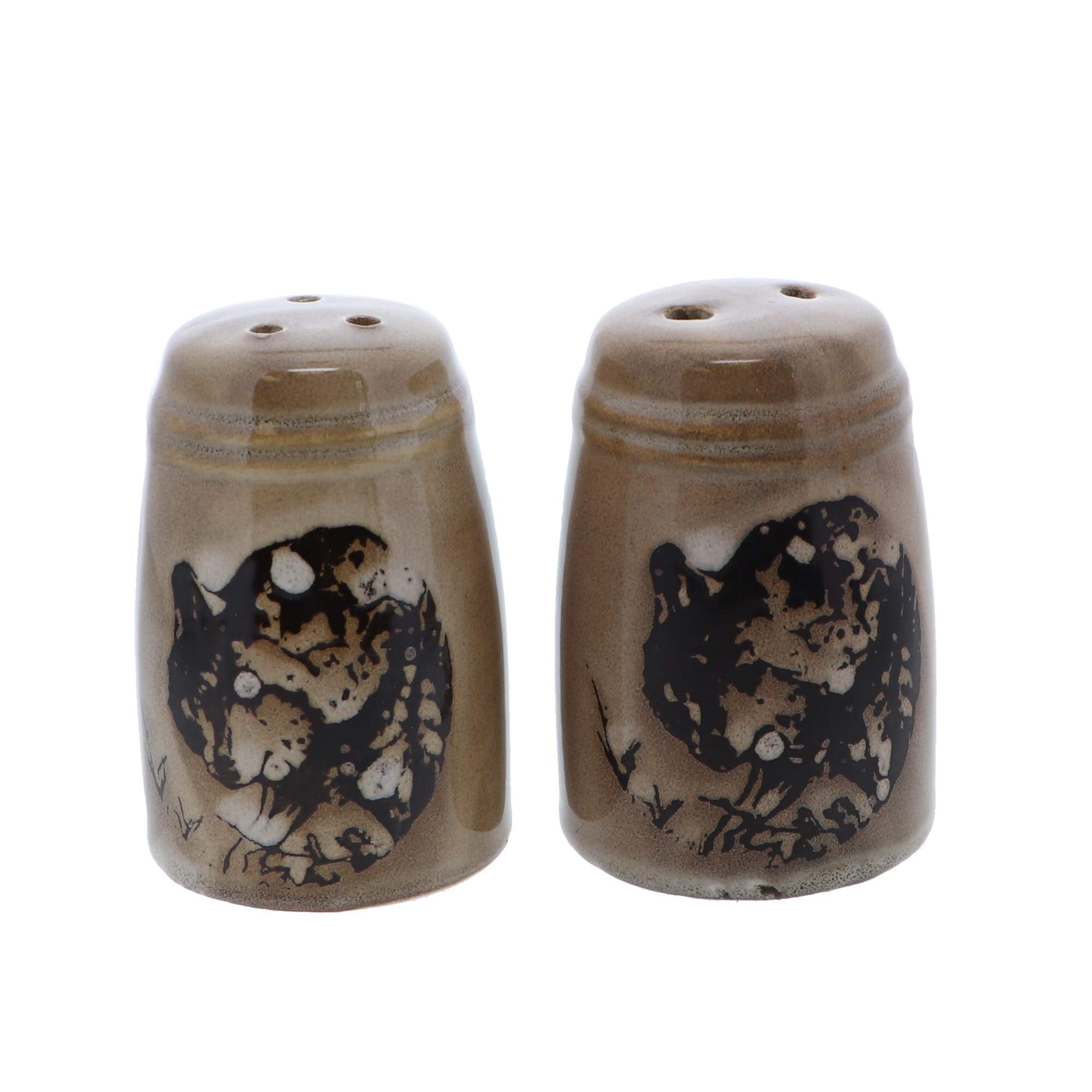 Animal Salt & Pepper Shaker Sets For Men Kitchen Home D  Cor - Wolf