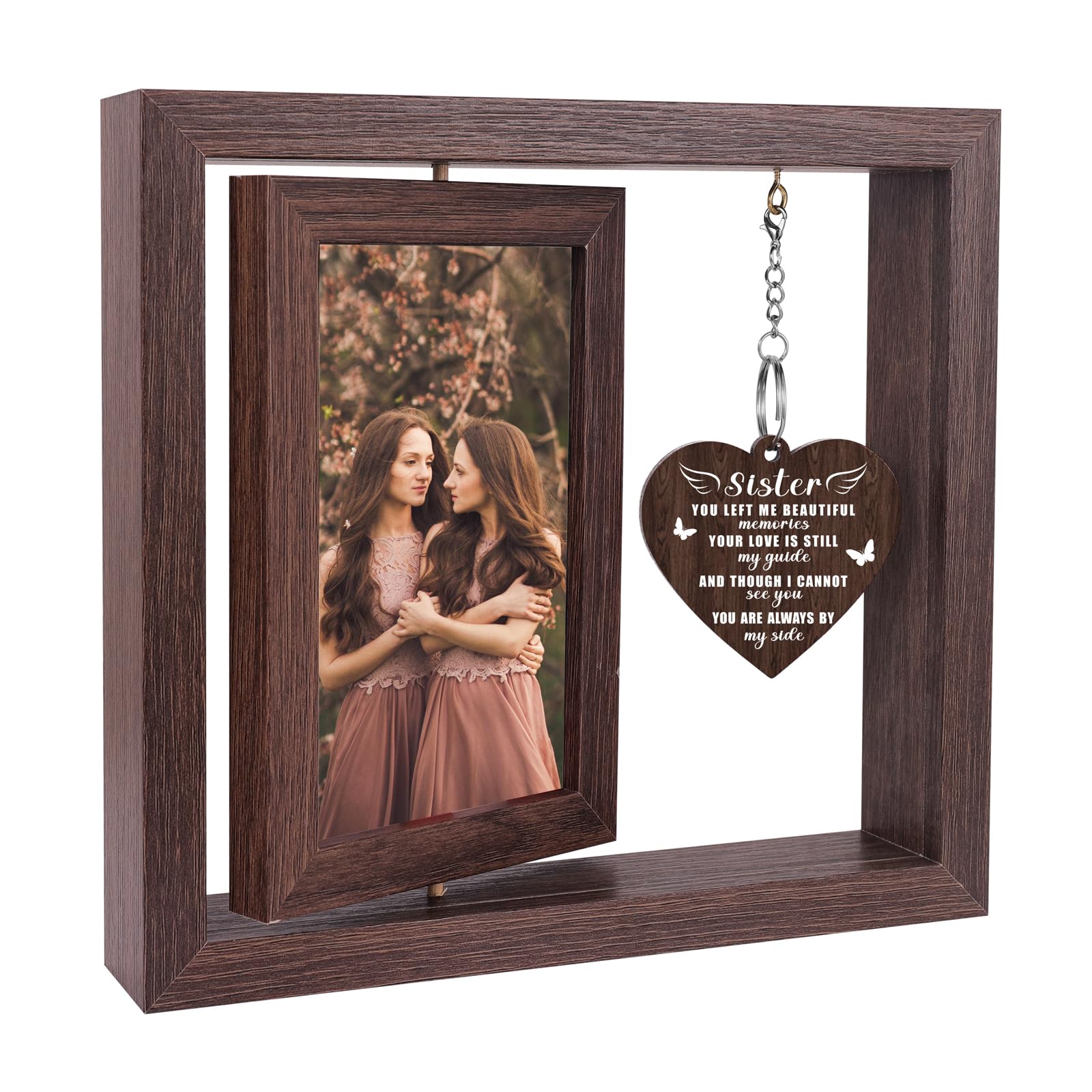 Boiveco Memorial Gifts for Loss of Sister, Sympathy Gift for Loss of Sister Memorial Picture Frame, In Memory of Sister Grief Re