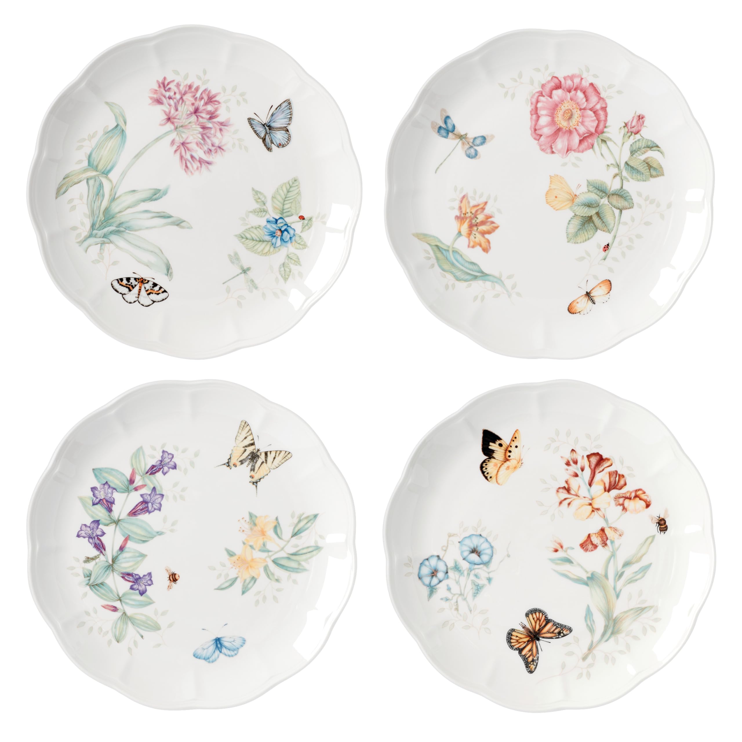 Lenox Butterfly Meadow 4-Piece Dinner Plate Set, 5.47, Multi, 891268
