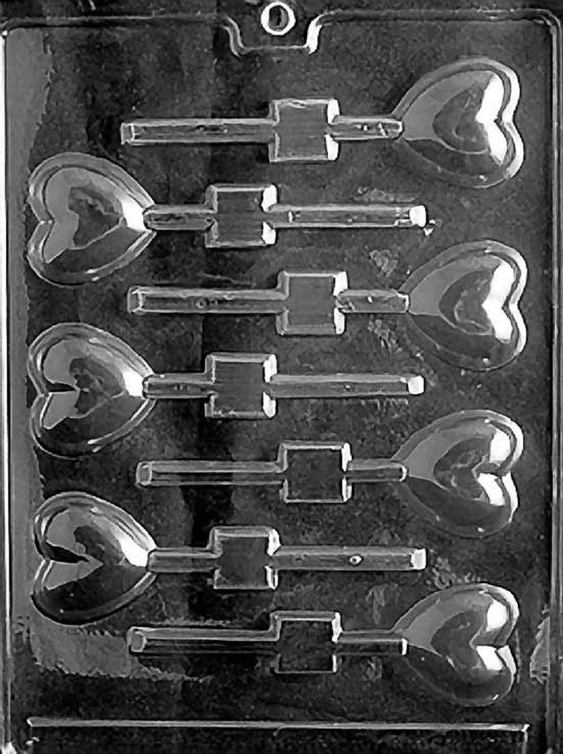 Grandmama'S Goodies V069 Valentine'S Day Small Heart Lollipop Chocolate Candy Soap Mold With Exclusive Molding Instructions  (1)