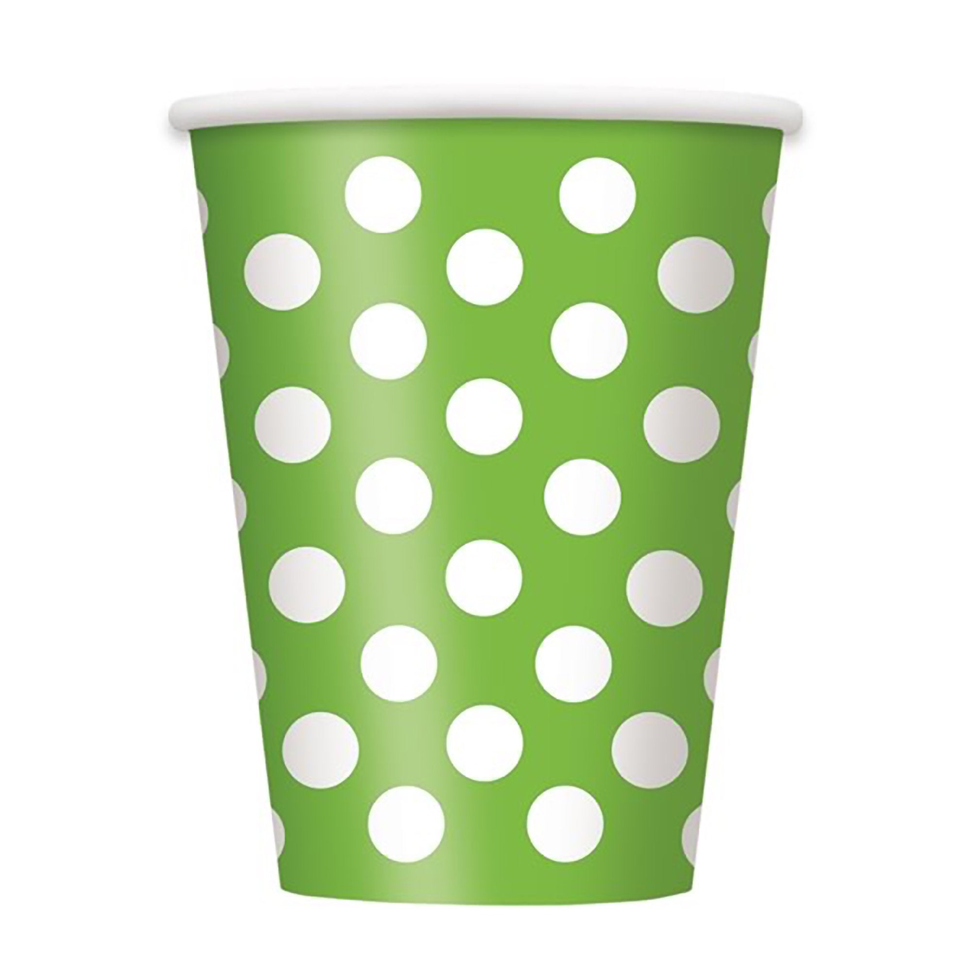 Unique Polka Dot Party Paper Cups, 12 Oz, Sunflower Yellow