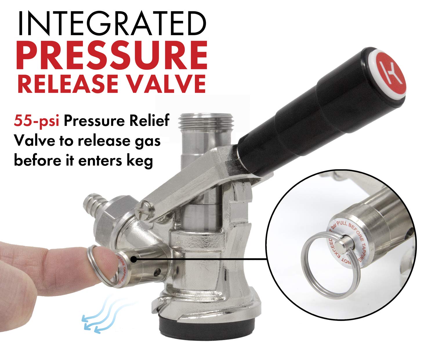 Kegco Kc Kt85D-L Keg Coupler D System, Black