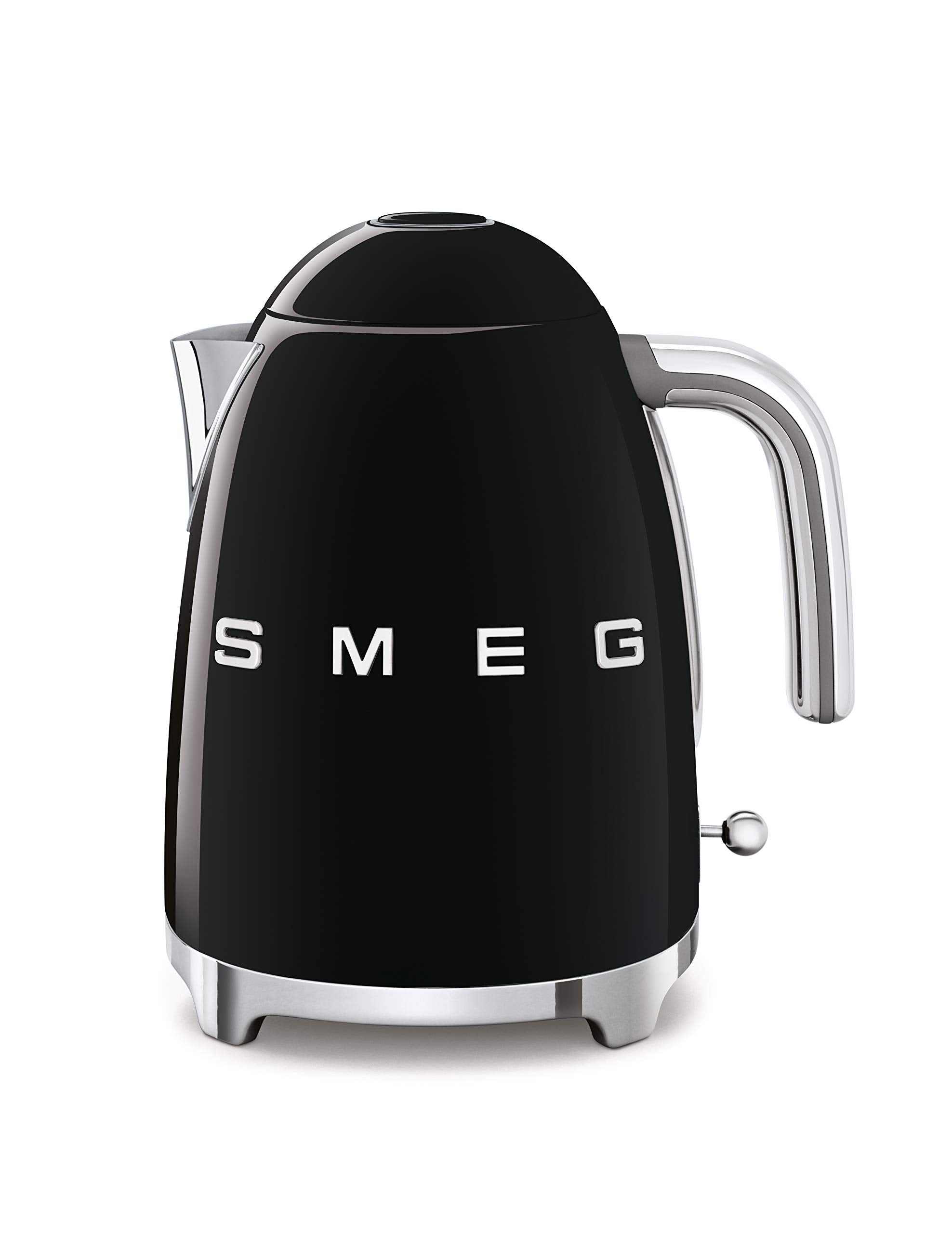 Smeg 50'S Retro Style Electric Water Kettle With Automatic Shutoff, Removable Base, And Water Indicator, Klf03Blus, Black