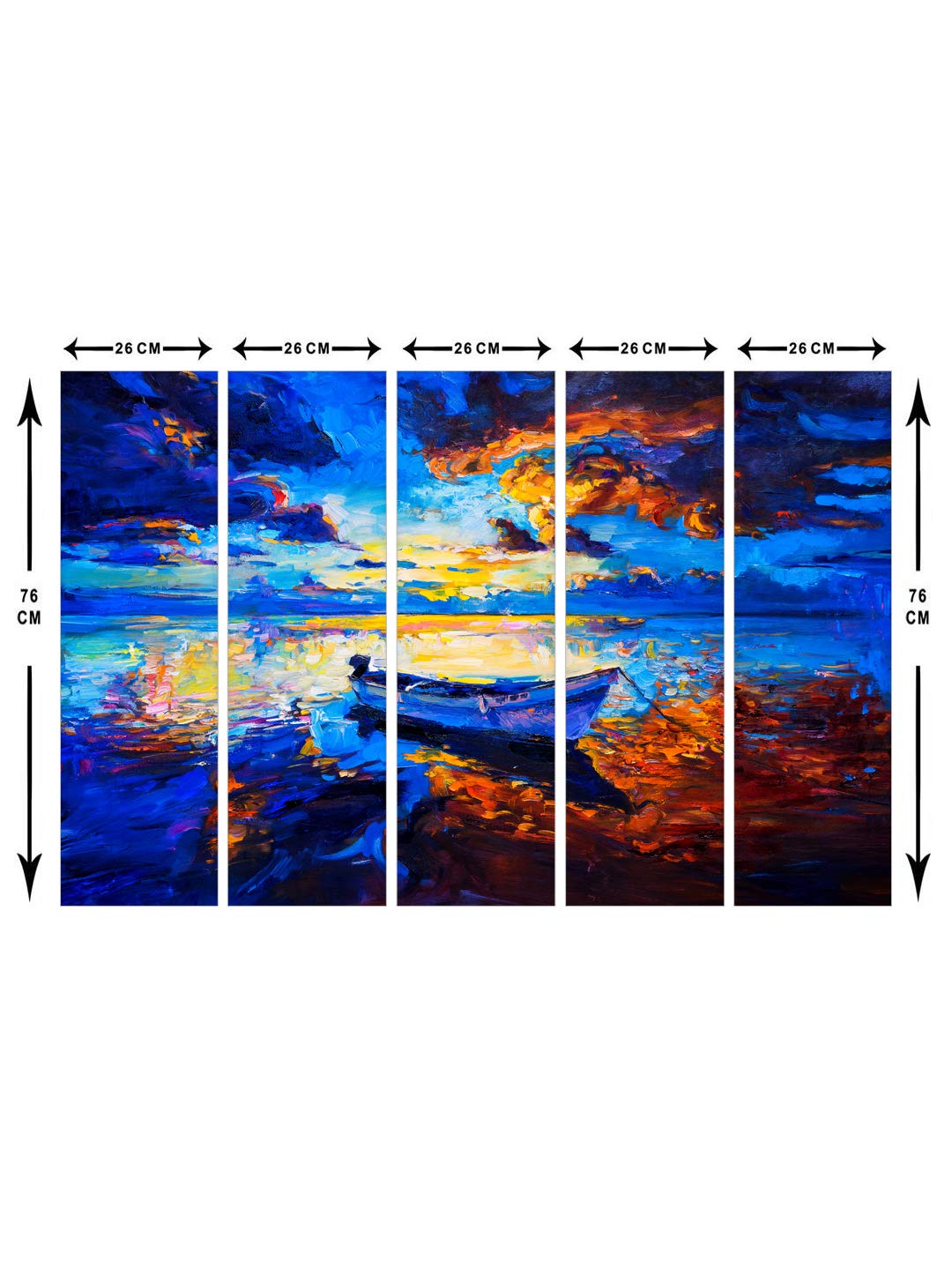 999Store Boat In The Lake Wall Painting For Living Room Bedroom Hall Drawing Room Wall Dcor Wall Hanging Boat Paintings For Livi