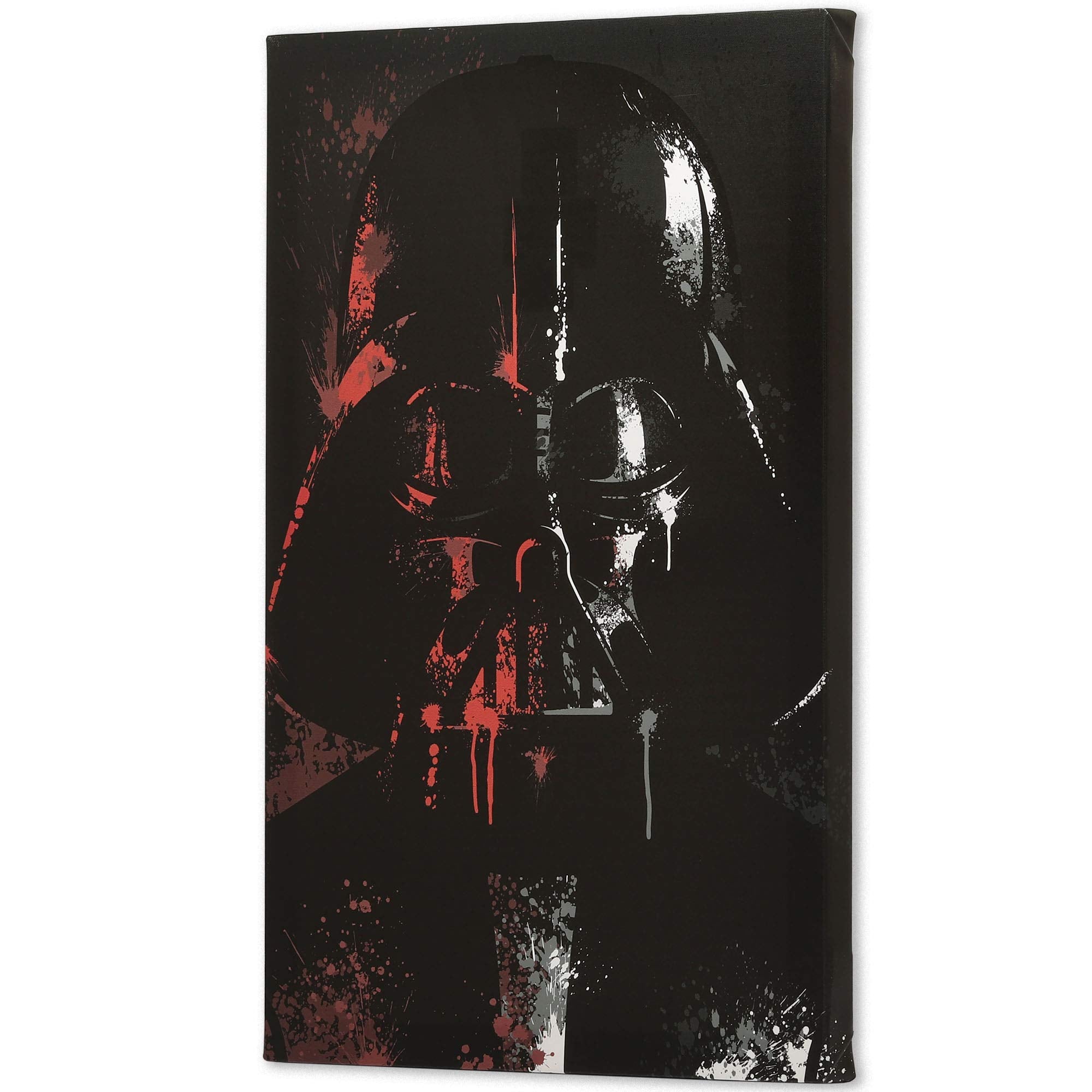 Open Road Brands Disney Star Wars Darth Vader Gallery Wrapped Canvas Wall Decor - Large Darth Vader Painting For Man Cave Or Mov