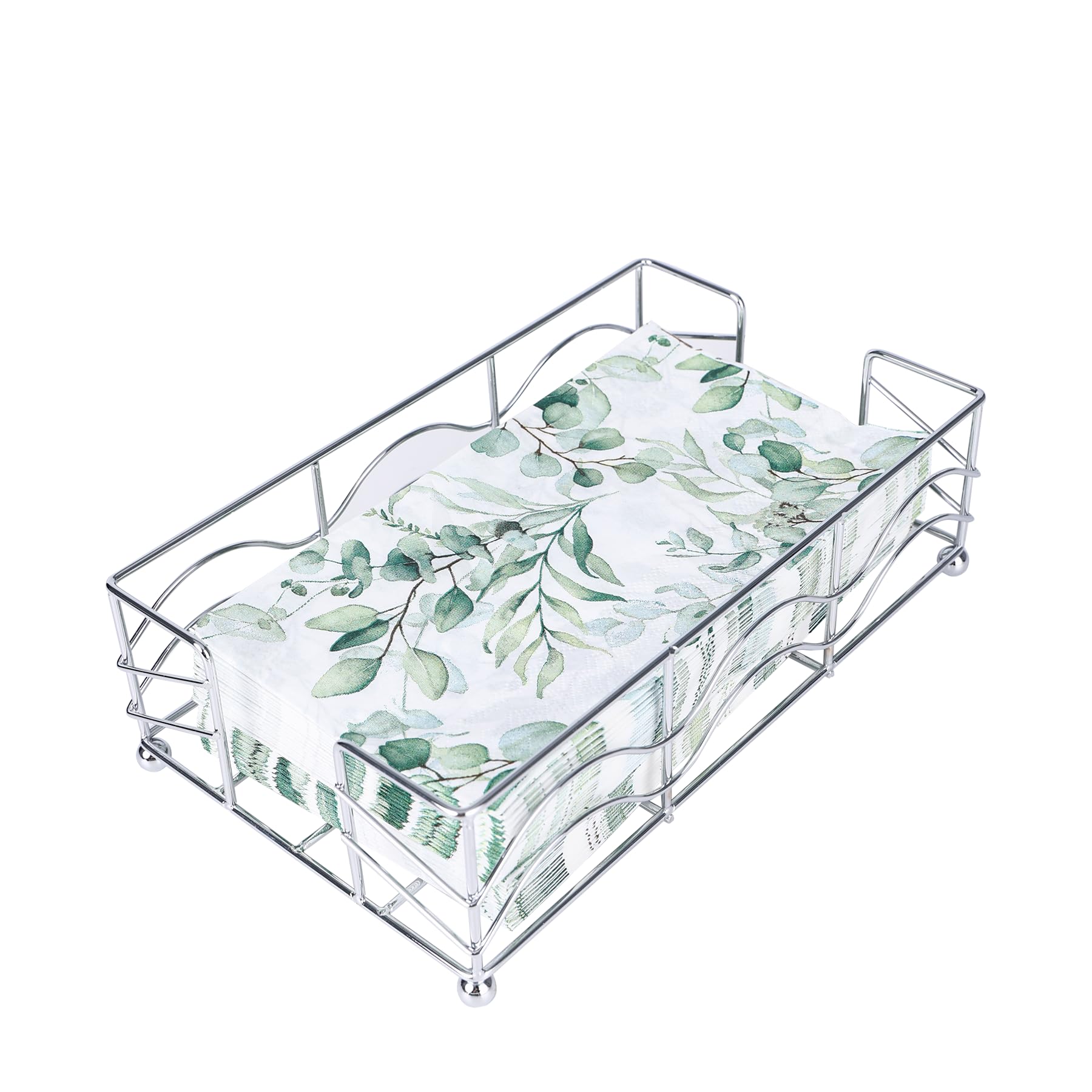 Ebristar Bathroom Napkin Holder, Modern Stainless Steel Flat Guest Towel Napkin Holder, Rectangle Metal Disposable Napkin Holder