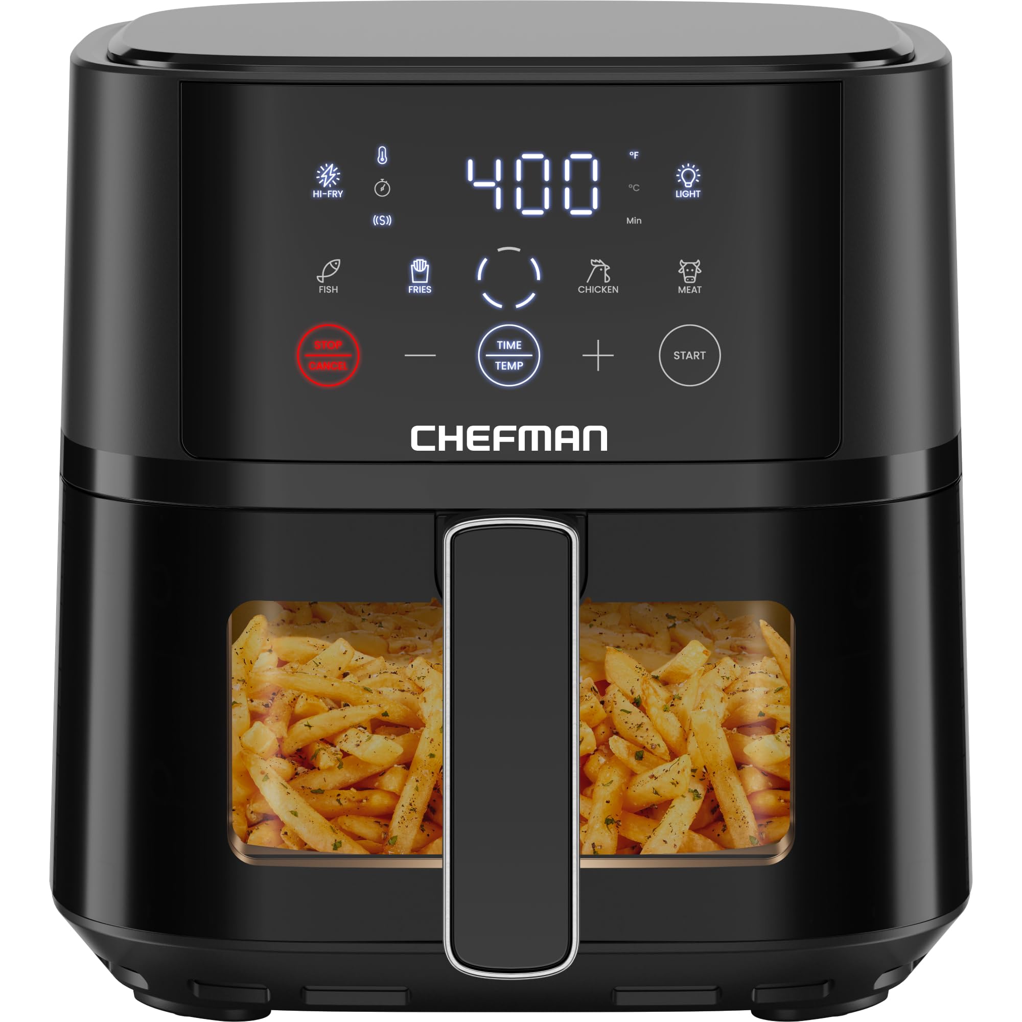 Chefman Air Fryer - 4 QT Compact Airfryer for Quick & Easy Meals, Features Hi-Fry Technology for Extra Crisp, Easy-View Window, 