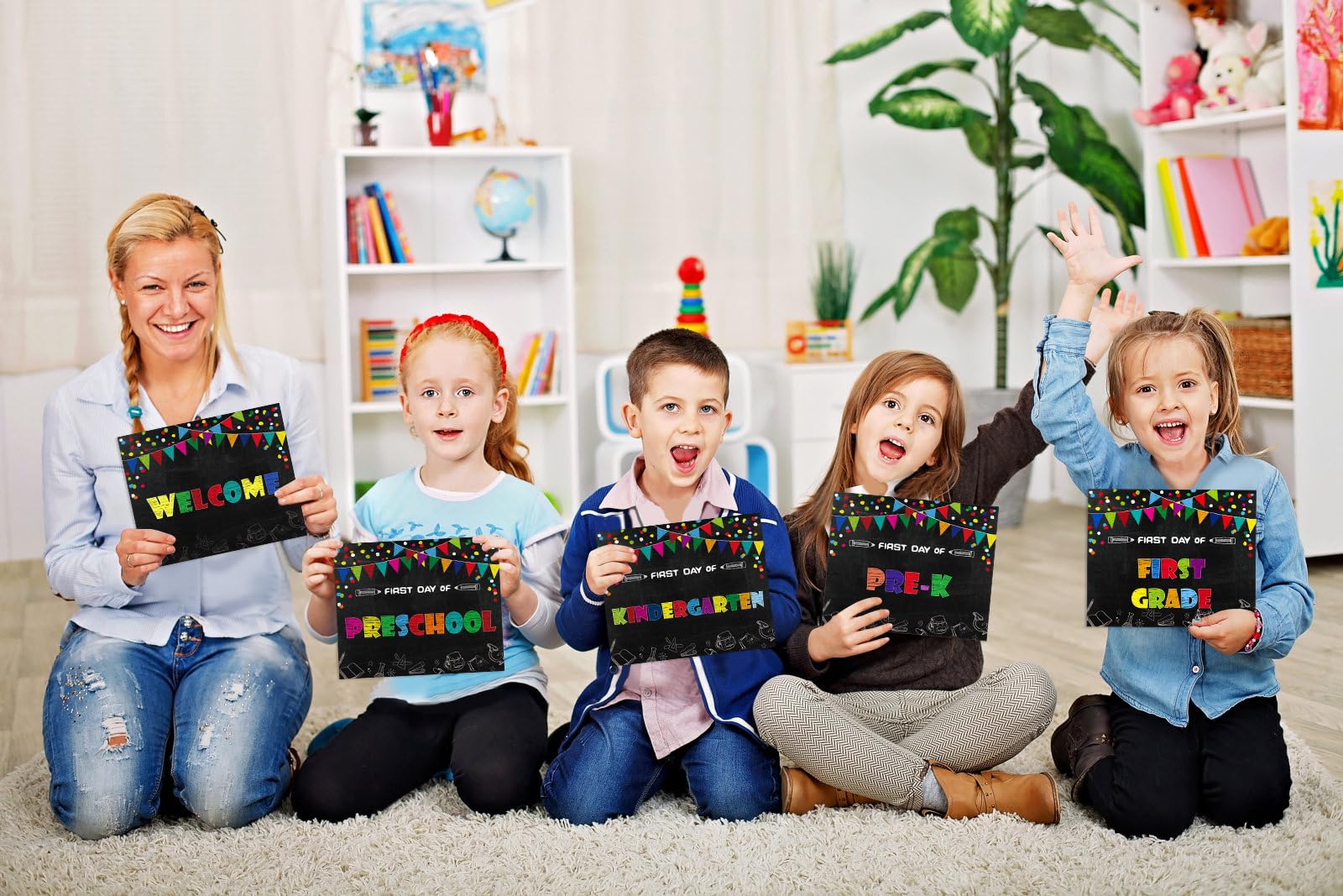 Waahome First Day Of School Chalkboard Sign 8''X10'' First Day Of School Photo Props Sign Back To School Signs For Kids Girls Bo