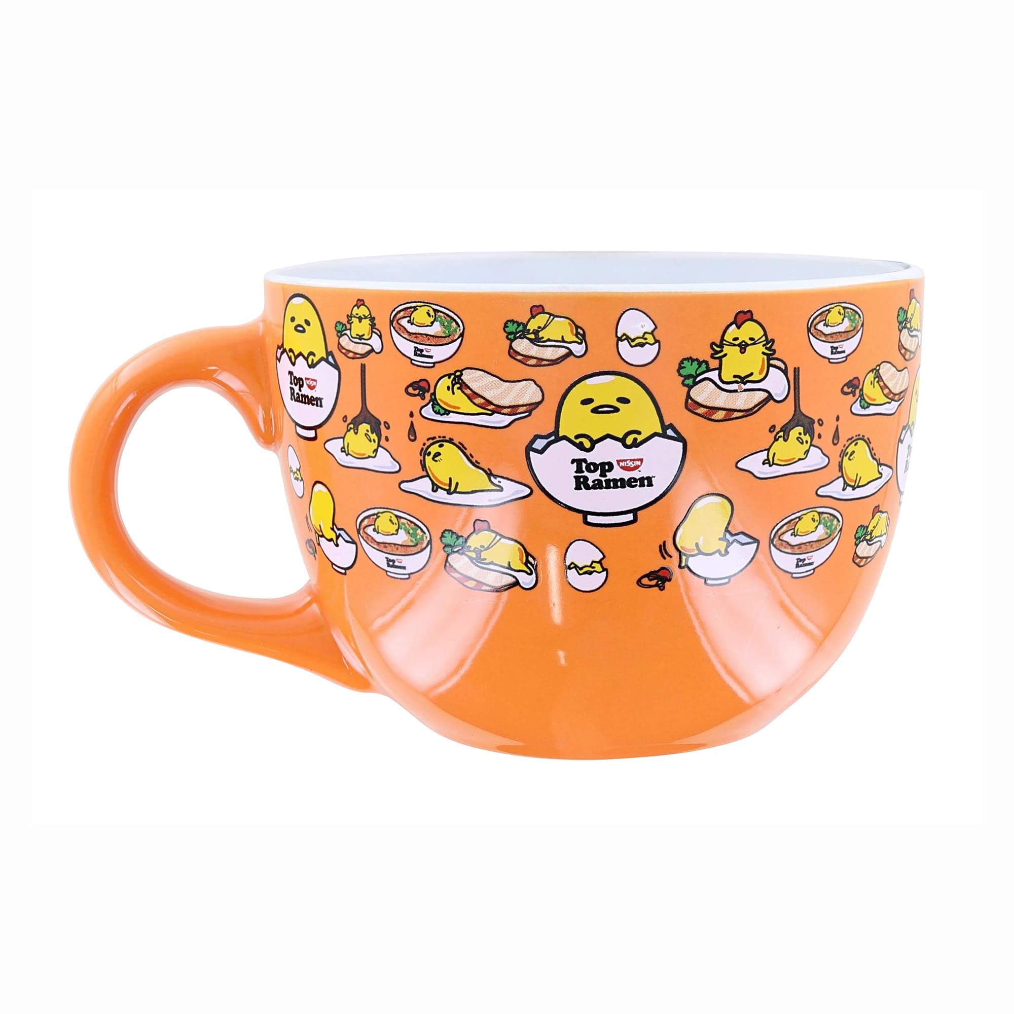 Sanrio Gudetama Top Ramen 20Oz Ceramic Ramen Bowl Set