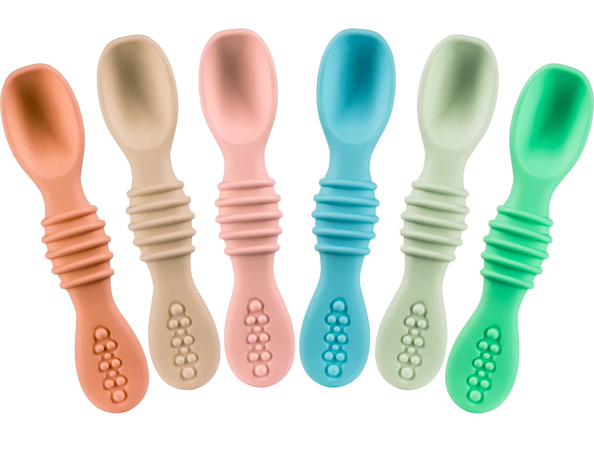 Baby Spoons, Baby Feeding Essentials, Baby Led Weaning Supplies, Baby Spoons Self Feeding 6 Months, Baby Utensils, Silicone Baby