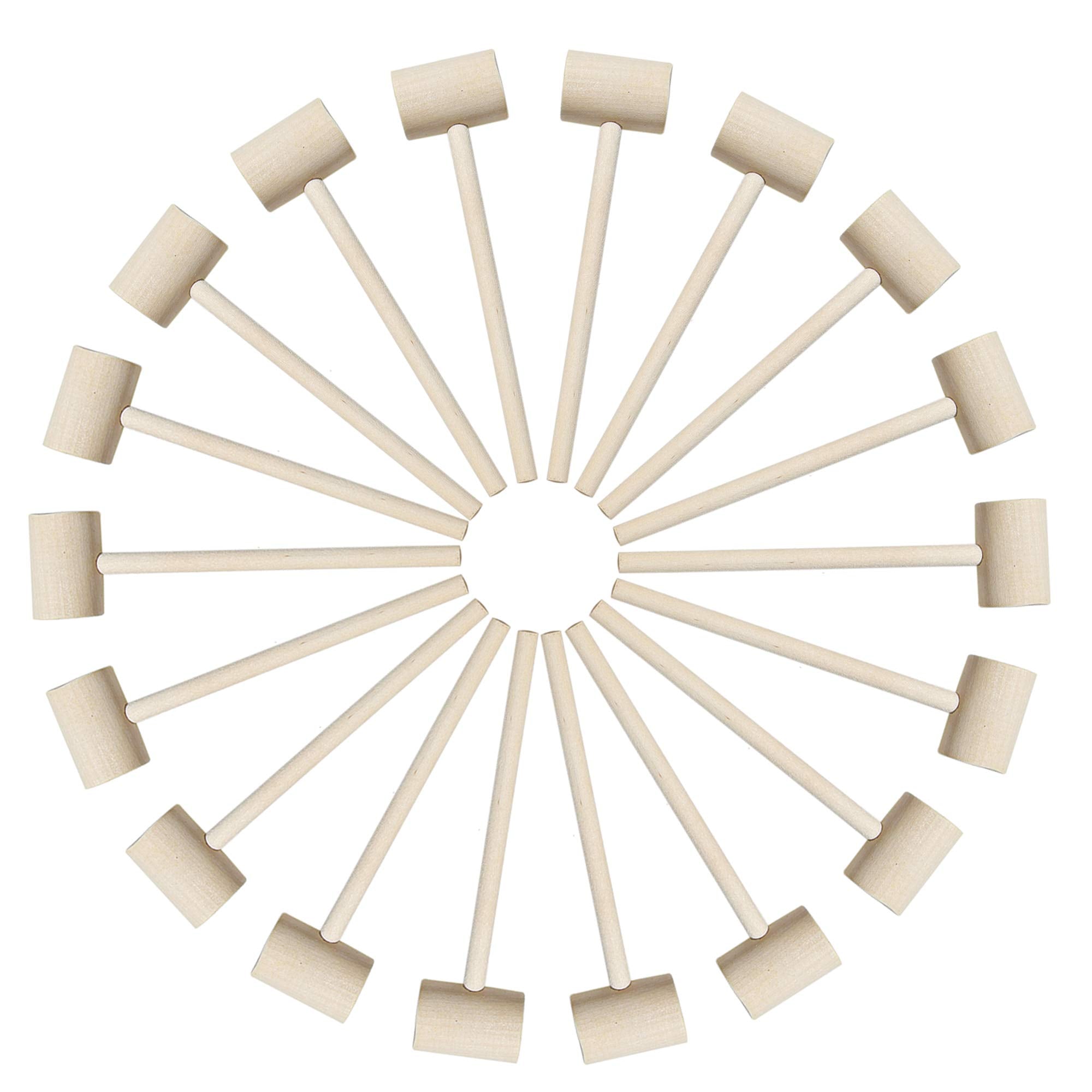 18 Pieces Wooden Hammers, Cute Hammers For Breakable Heart Chocolate