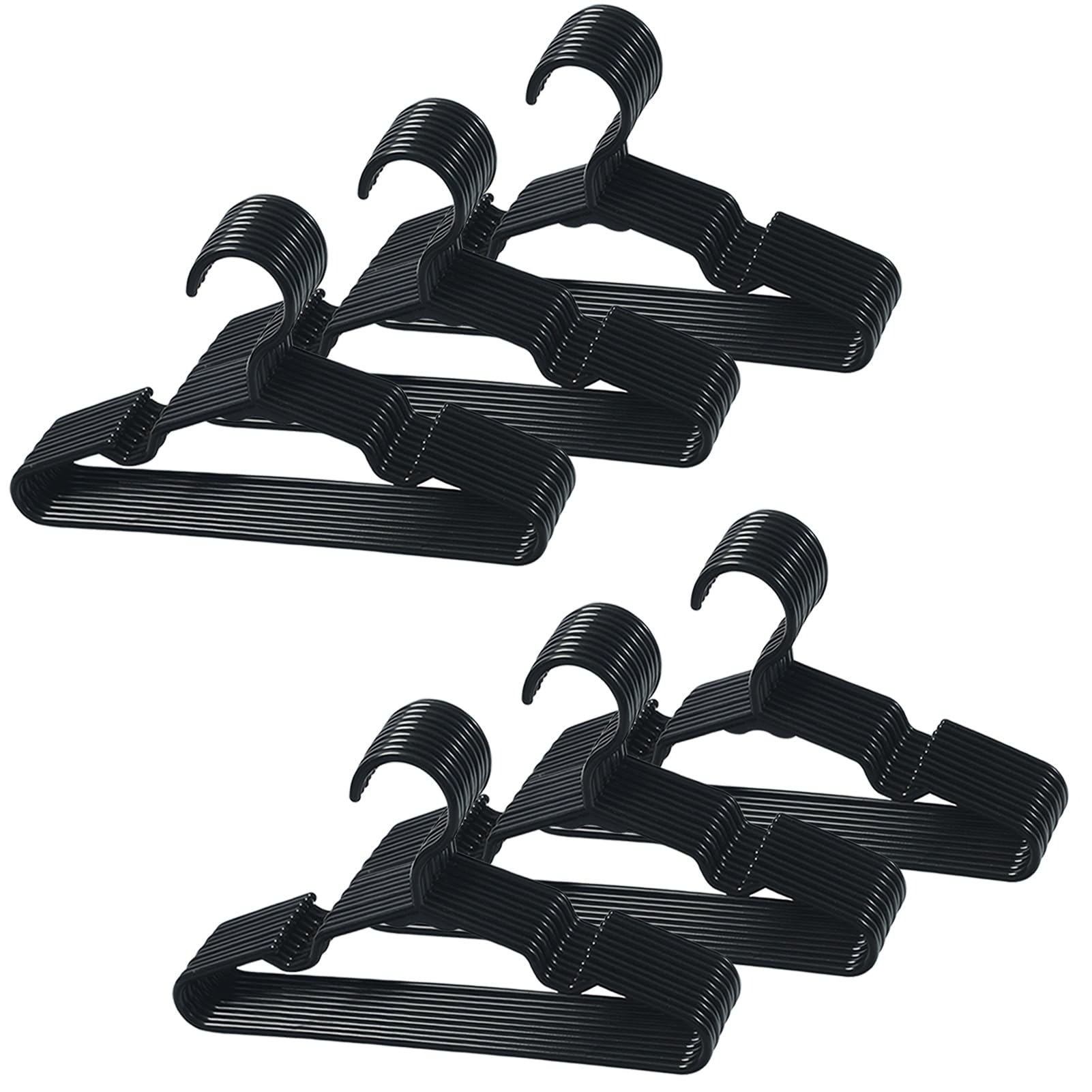 60 Pcs Black Baby Nursery Closet Hangers,Non-Slip Laundry Infant Pant Hanger For Newborn Clothes Gift,Ultra-Thin Child Coat Hang