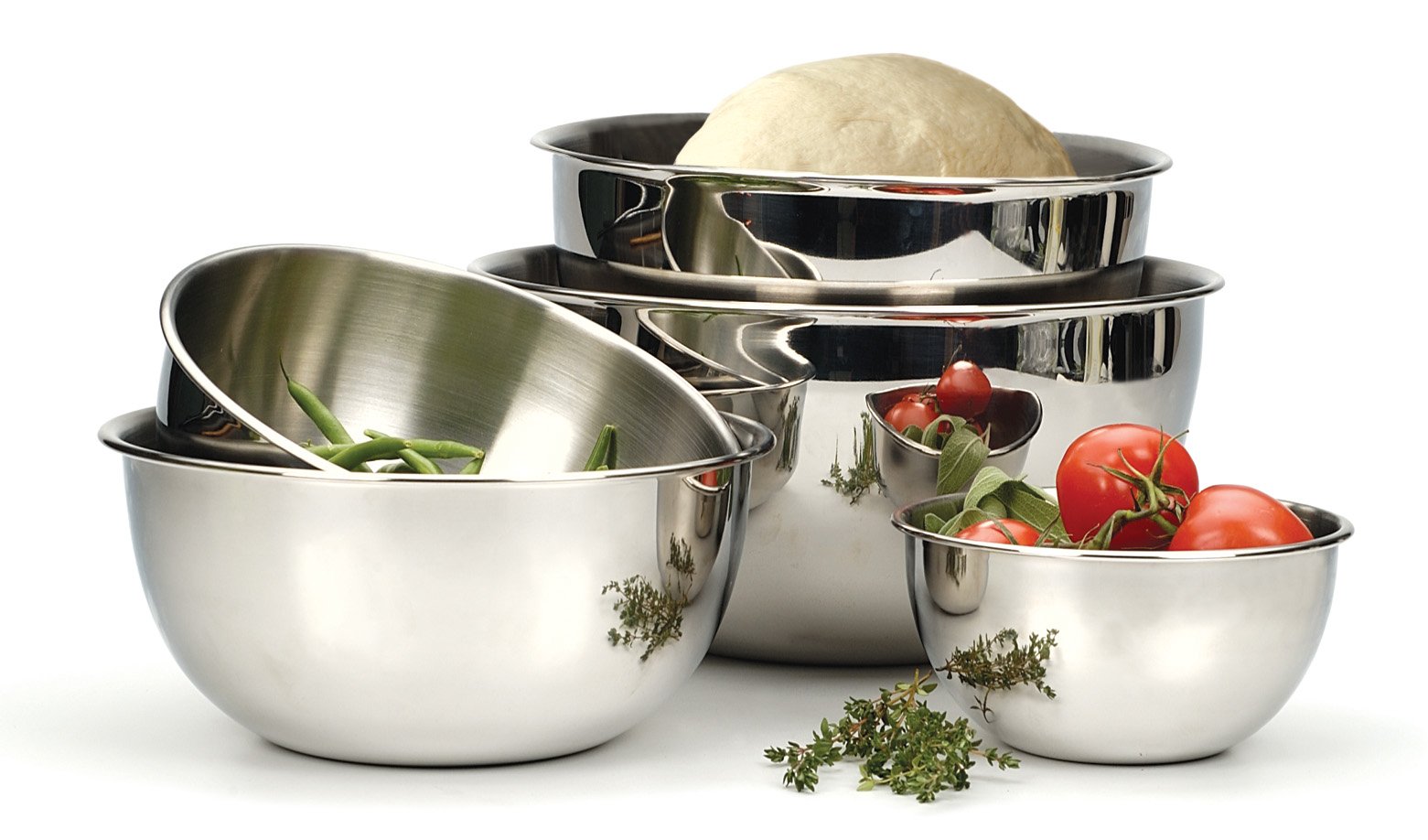 RSVP Intl 4 Qt Mixing Bowl - Stainless Steel