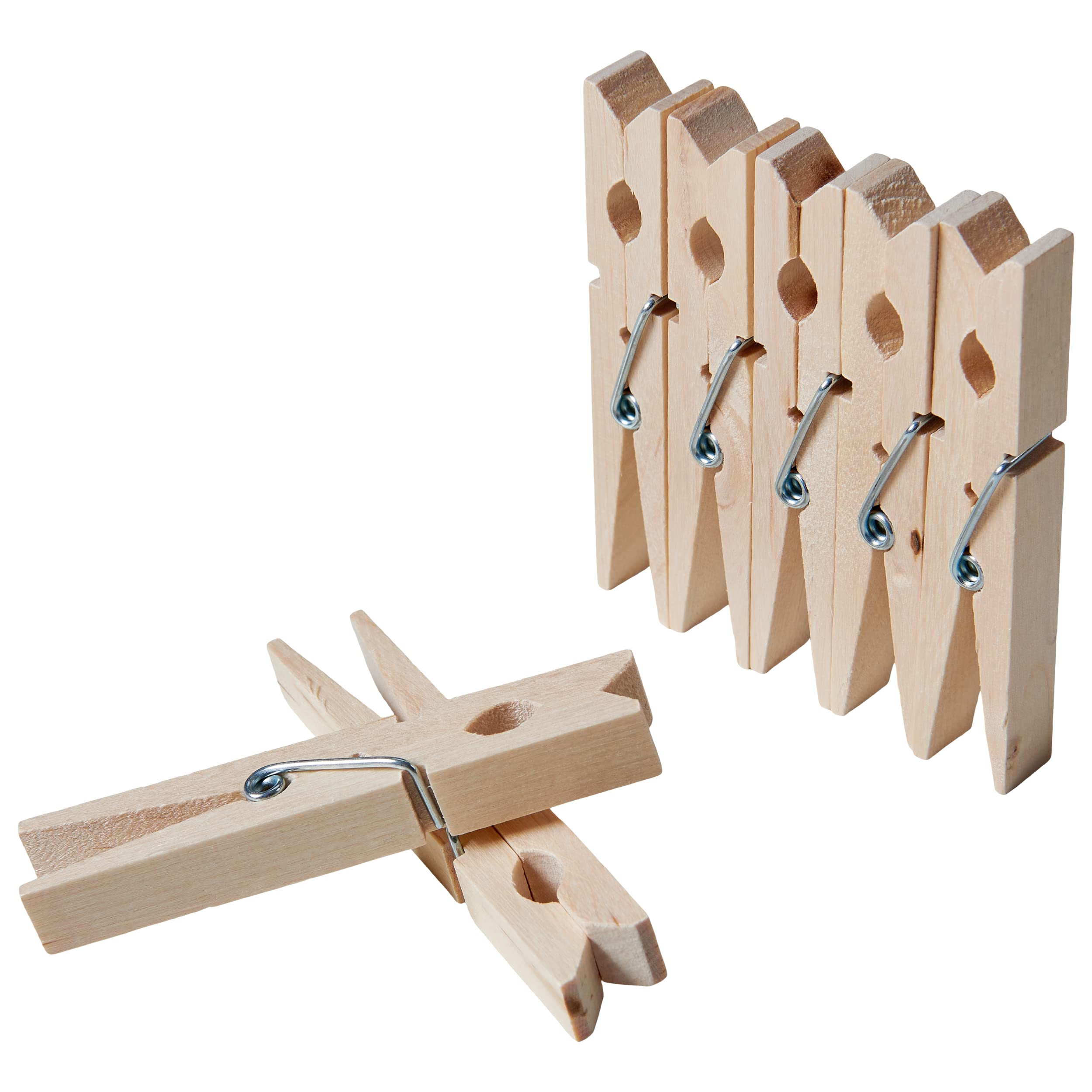 Sorillo Brands-Wooden Clothes Pins  Natural Wood  50 Pack  2.9 Inch  Rust Resistant Clothes Pins Wooden  Clothes Pins for Classroom  Clothes Pins for Crafts  Large Clothes Pins Wood